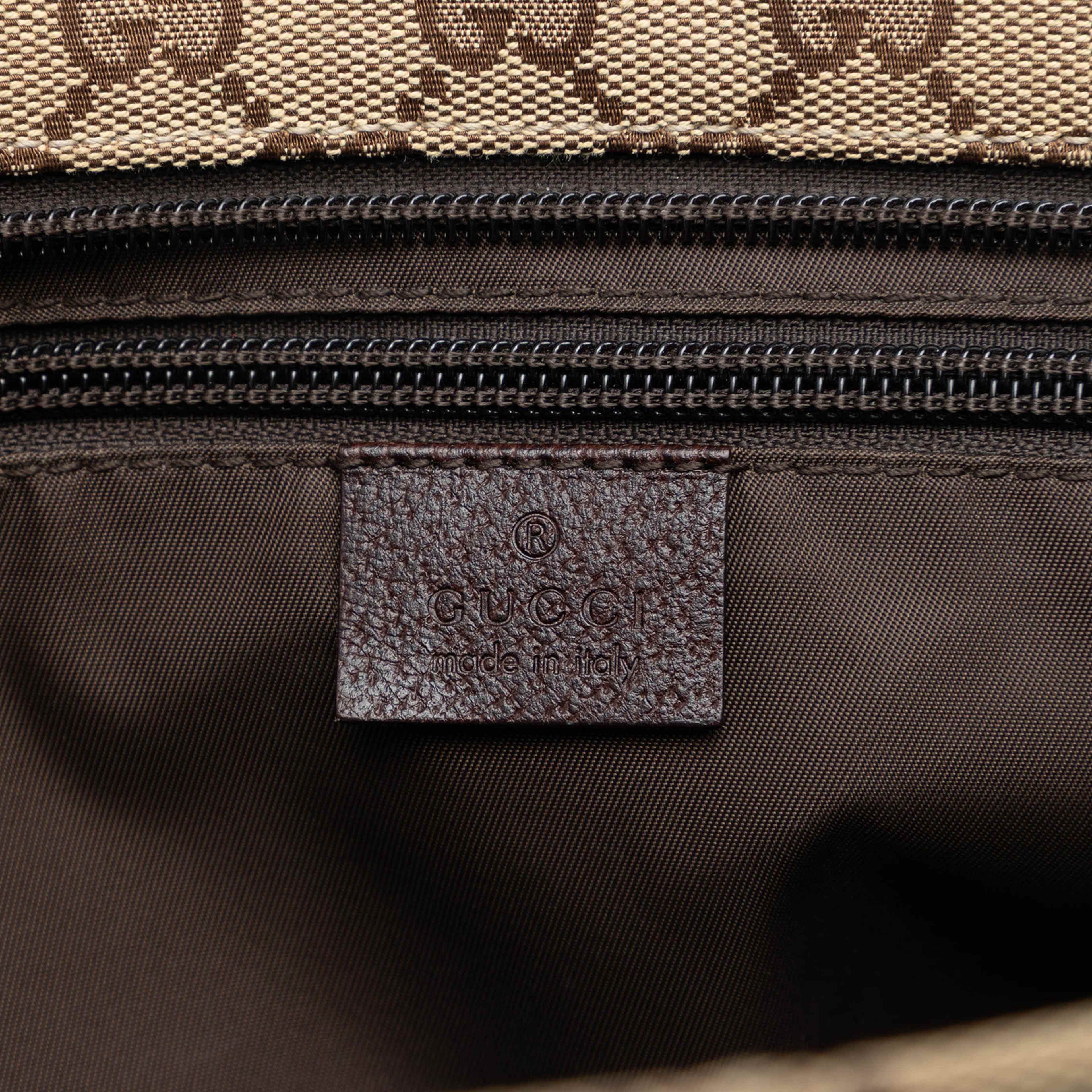 Gucci Gg Canvas Web Tote, från Luxclusif, i färgen beige. Klicka för att öppna bilden i stort format