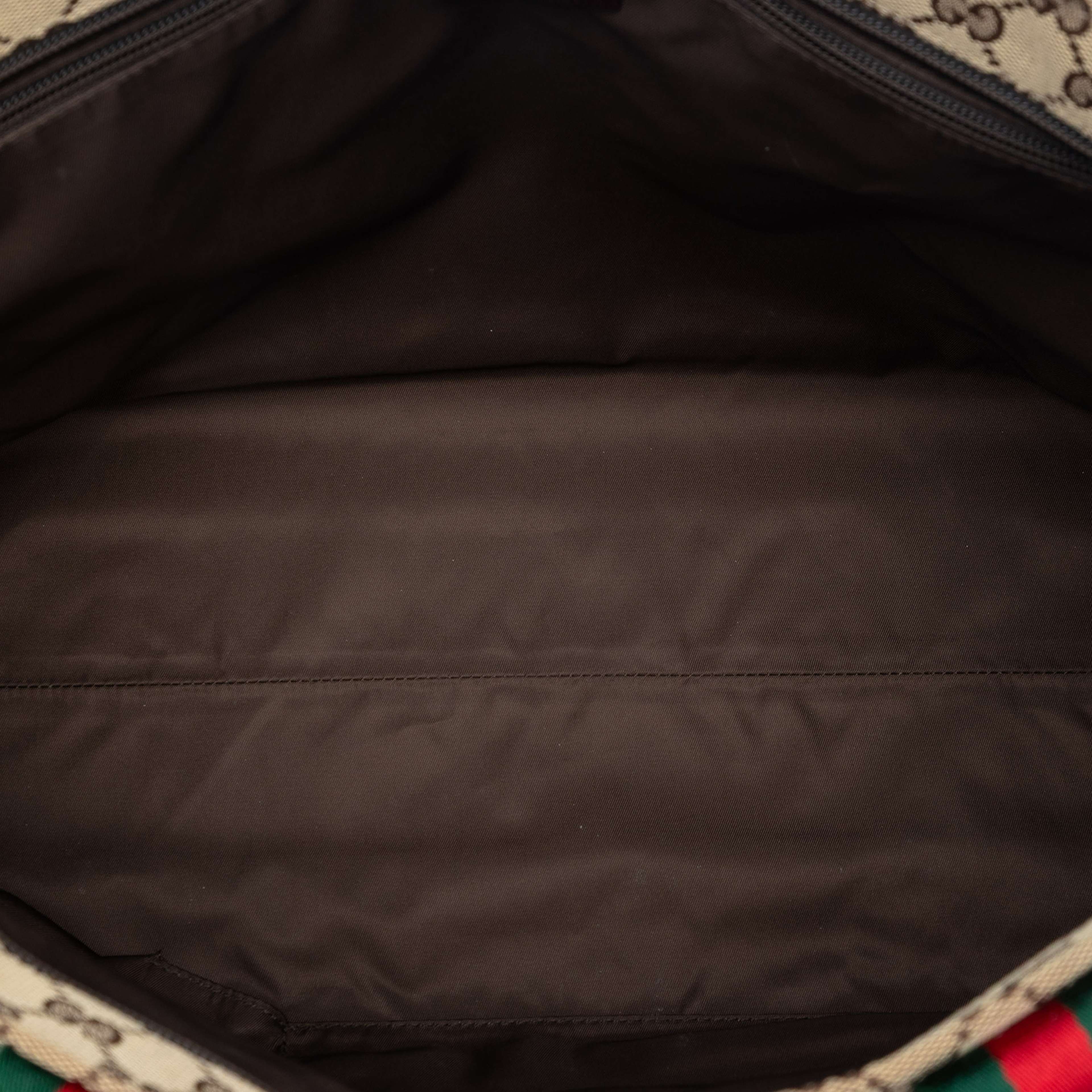 Gucci Gg Canvas Web Tote, från Luxclusif, i färgen beige. Klicka för att öppna bilden i stort format