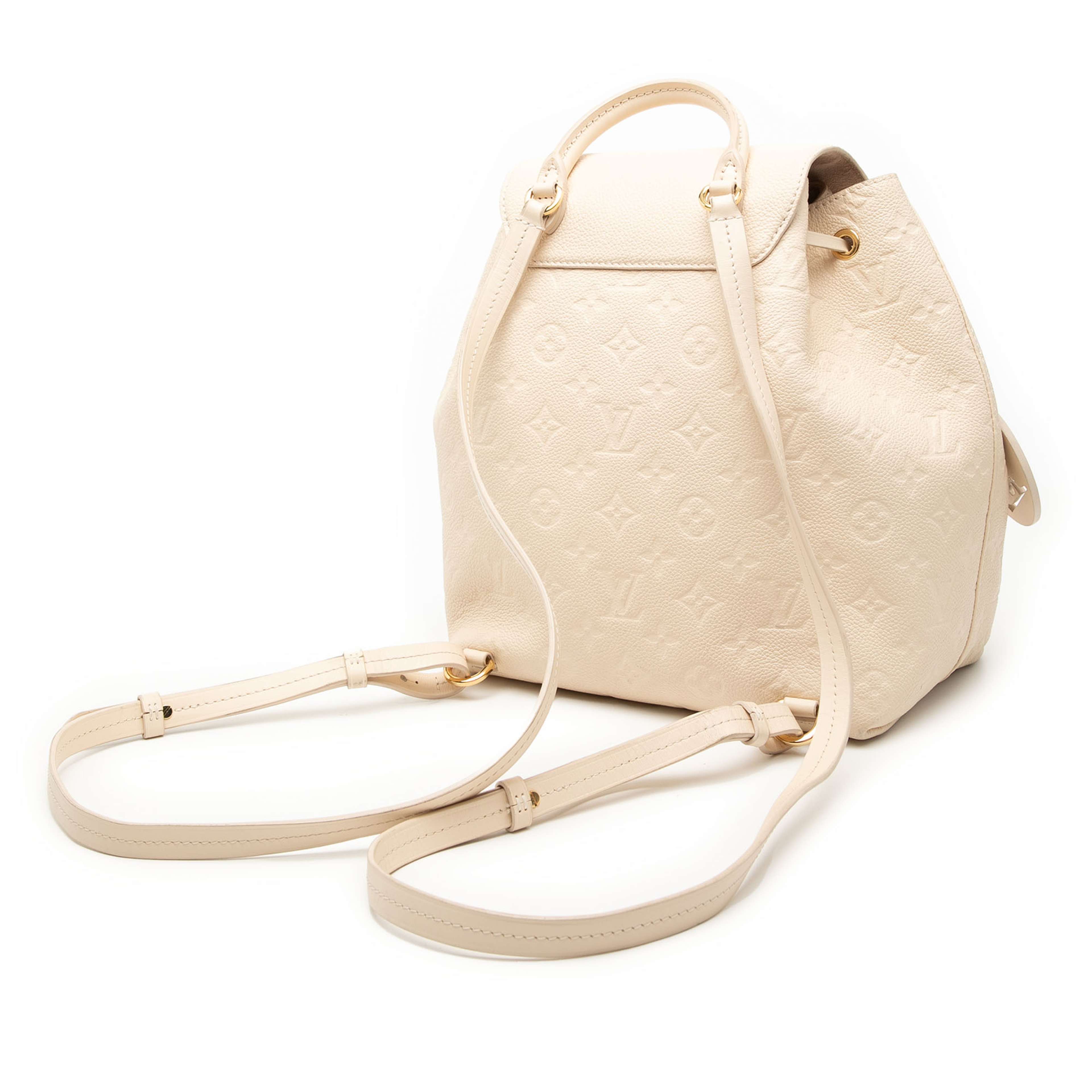 Louis Vuitton Monogram Empreinte Montsouris Pm Backpack, från Luxclusif, i färgen beige. Klicka för att öppna bilden i stort format