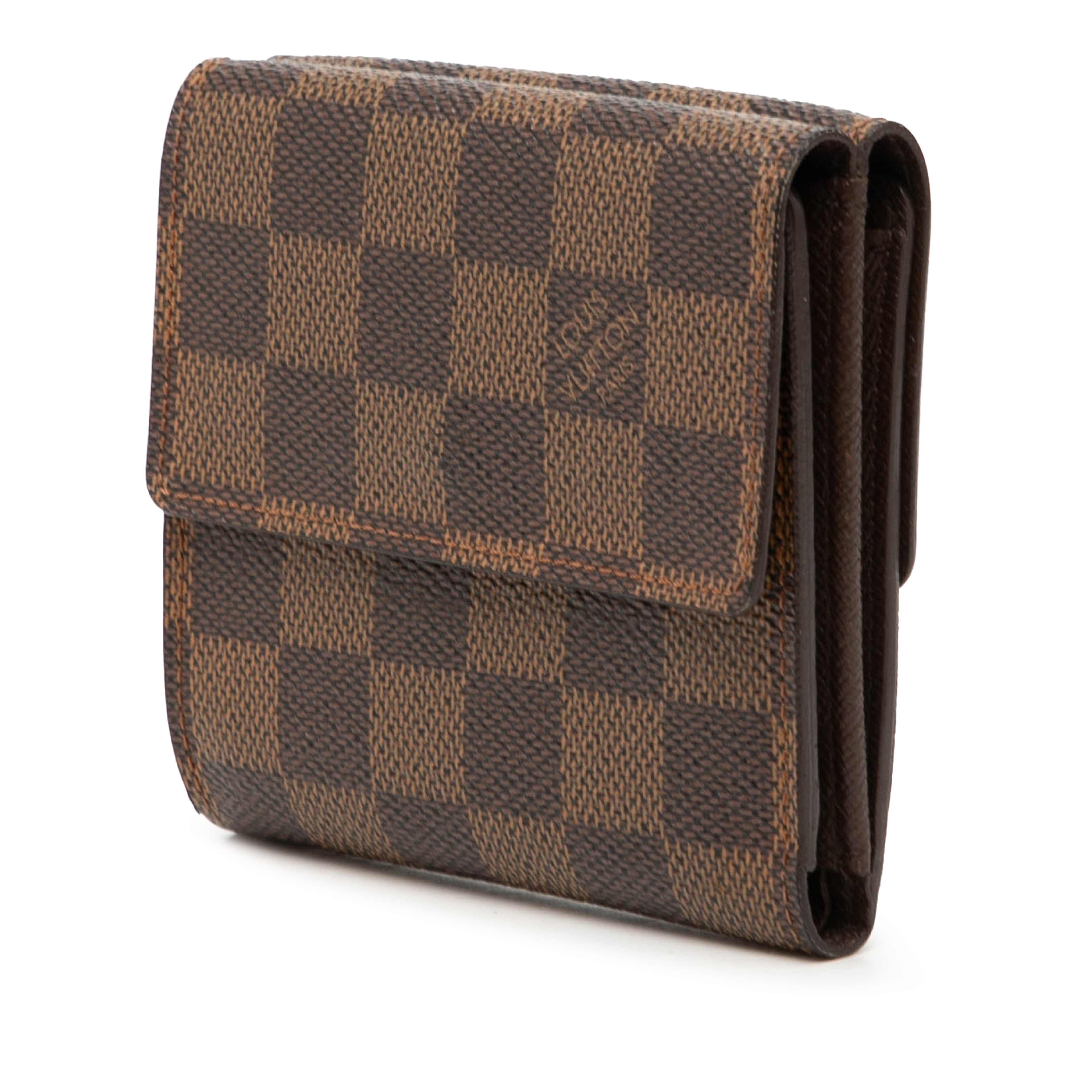 Louis Vuitton Damier Ebene Portefeuille Elise Wallet, från Luxclusif, i färgen brun. Klicka för att öppna bilden i stort format