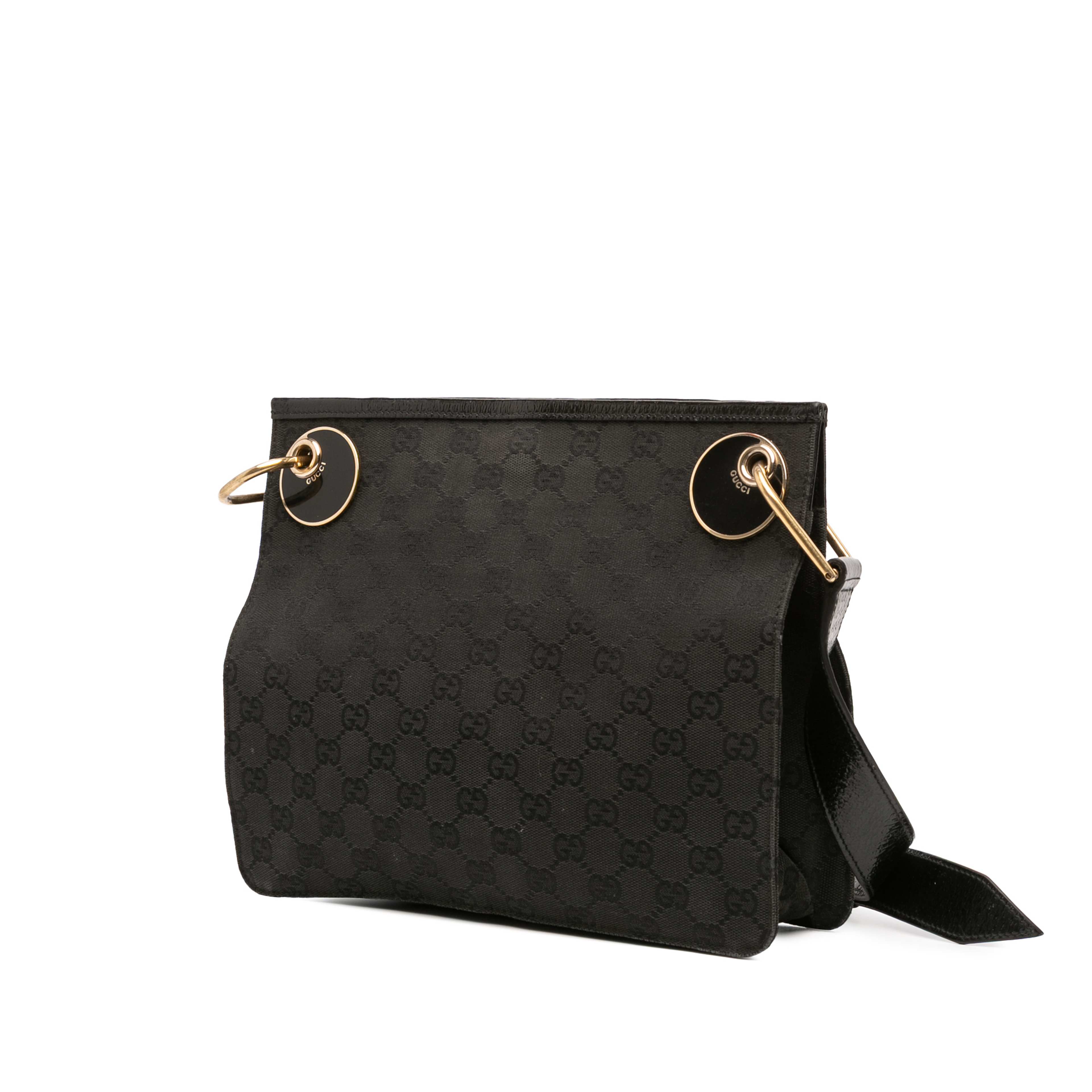 Gucci Gg Canvas Eclipse Crossbody, från Luxclusif, i färgen black. Klicka för att öppna bilden i stort format