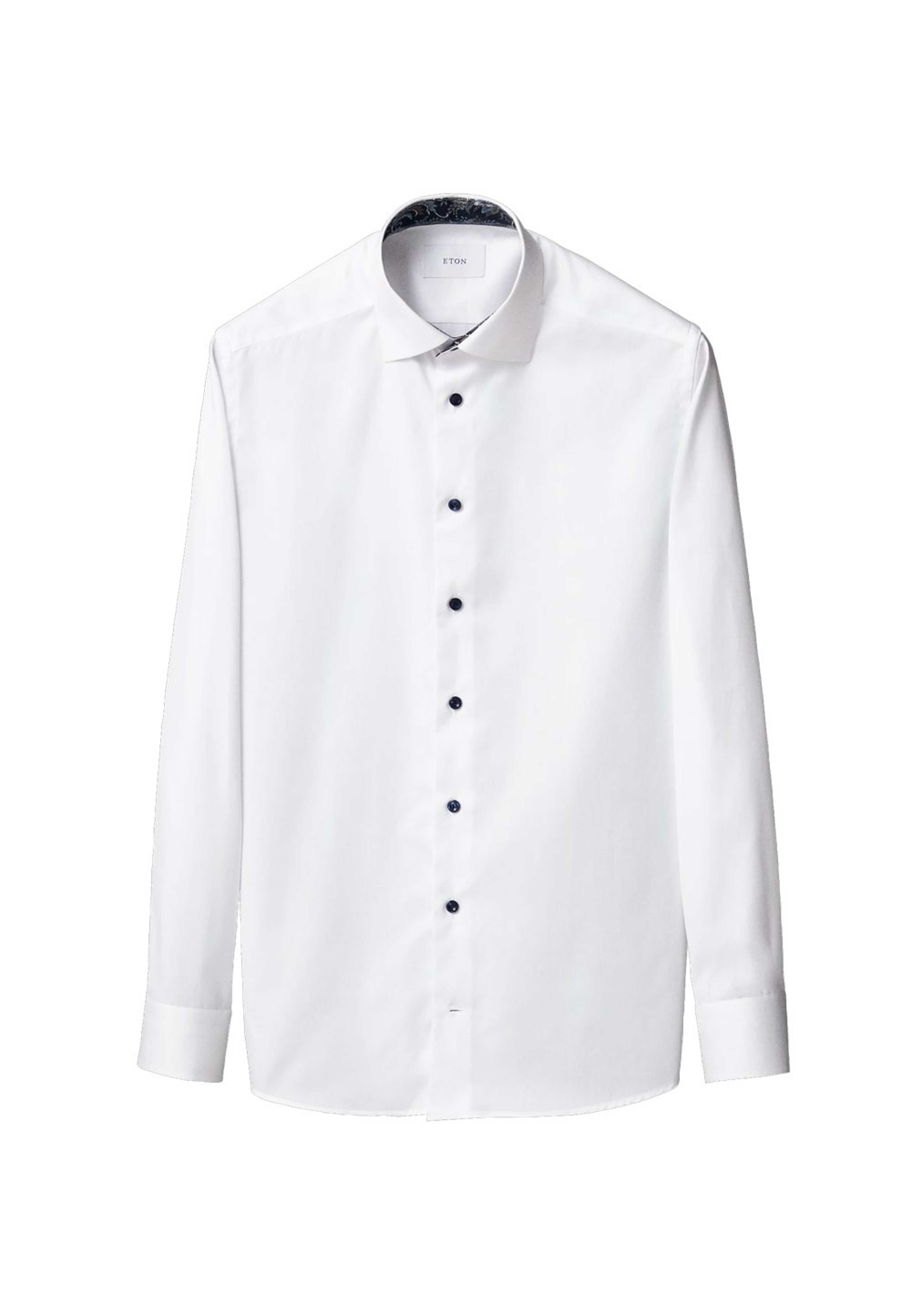 Signature Twill-skjorta Slim Fit, från Eton, i färgen white. Klicka för att öppna bilden i stort format