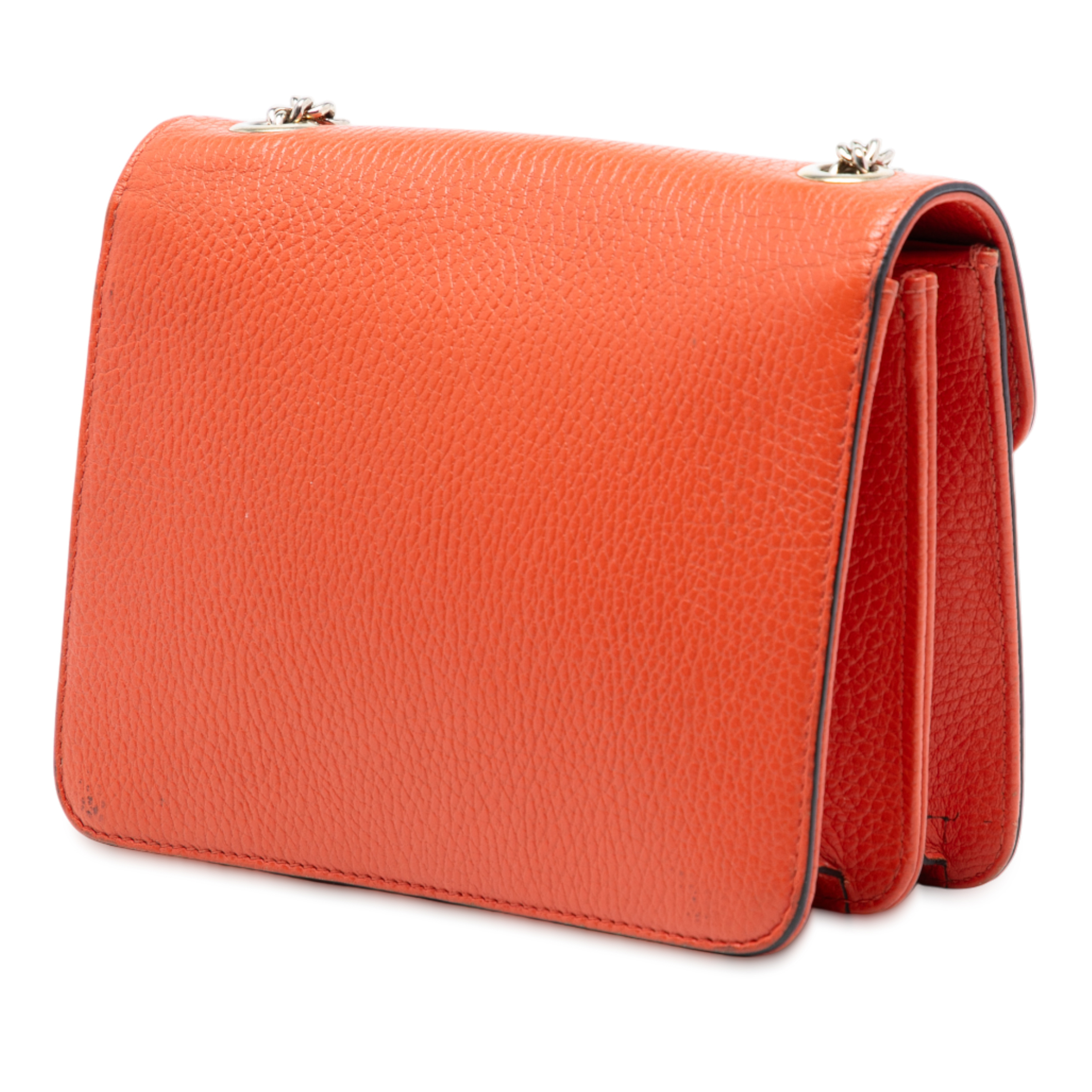 Gucci Small Dollar Calfskin Interlocking G Crossbody, från Luxclusif, i färgen orange. Klicka för att öppna bilden i stort format