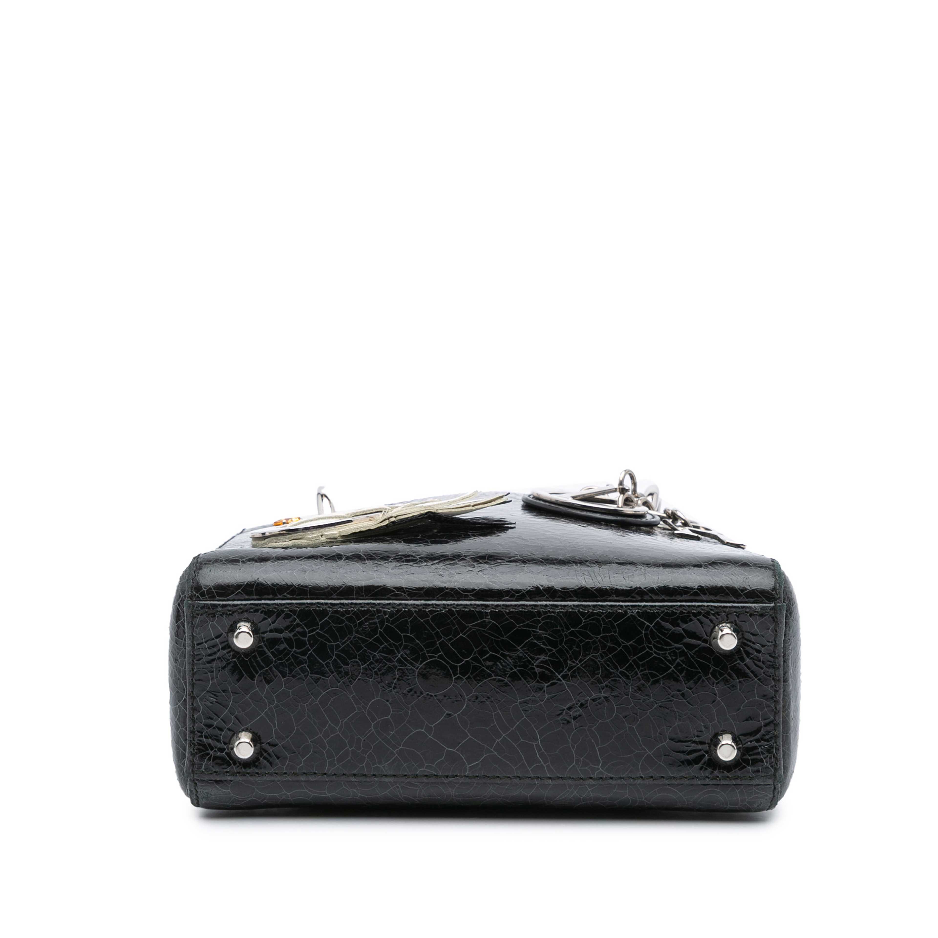 Dior Mini Ceramic Effect Deerskin Jeweled Swan Lady Dior