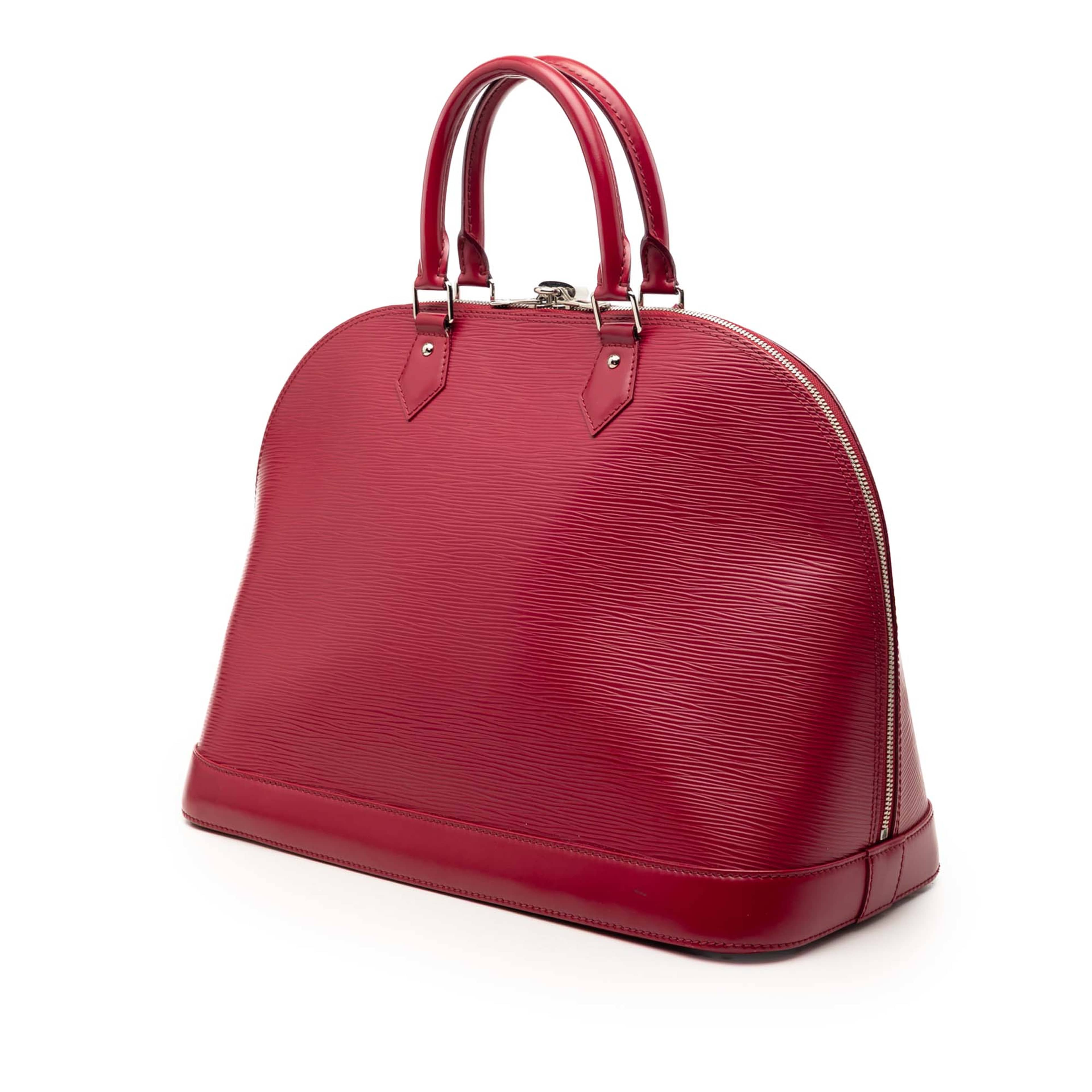 Louis Vuitton Epi Alma Gm, från Luxclusif, i färgen red. Klicka för att öppna bilden i stort format