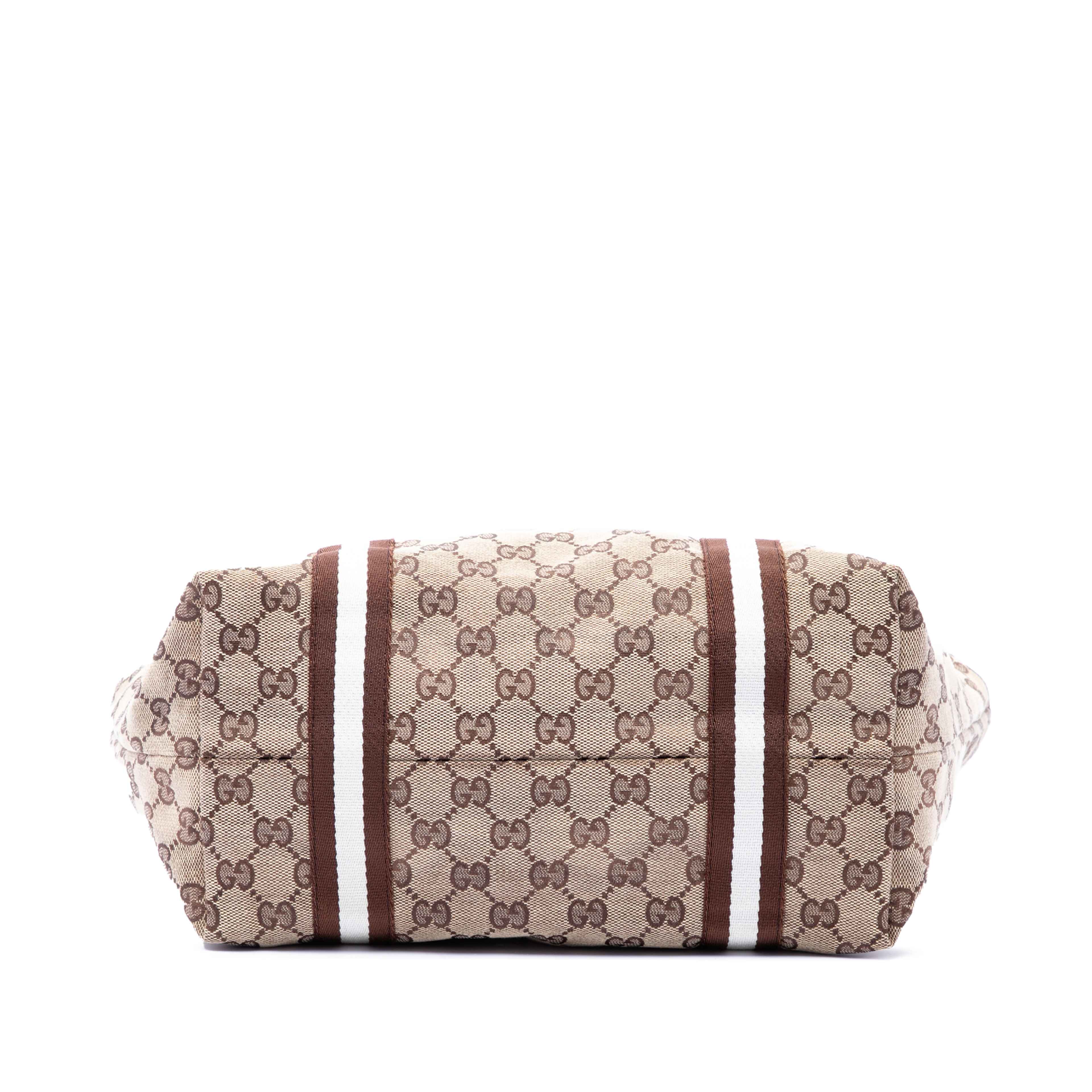 Gucci Gg Canvas Web Jolicoeur Tote, från Luxclusif, i färgen beige. Klicka för att öppna bilden i stort format