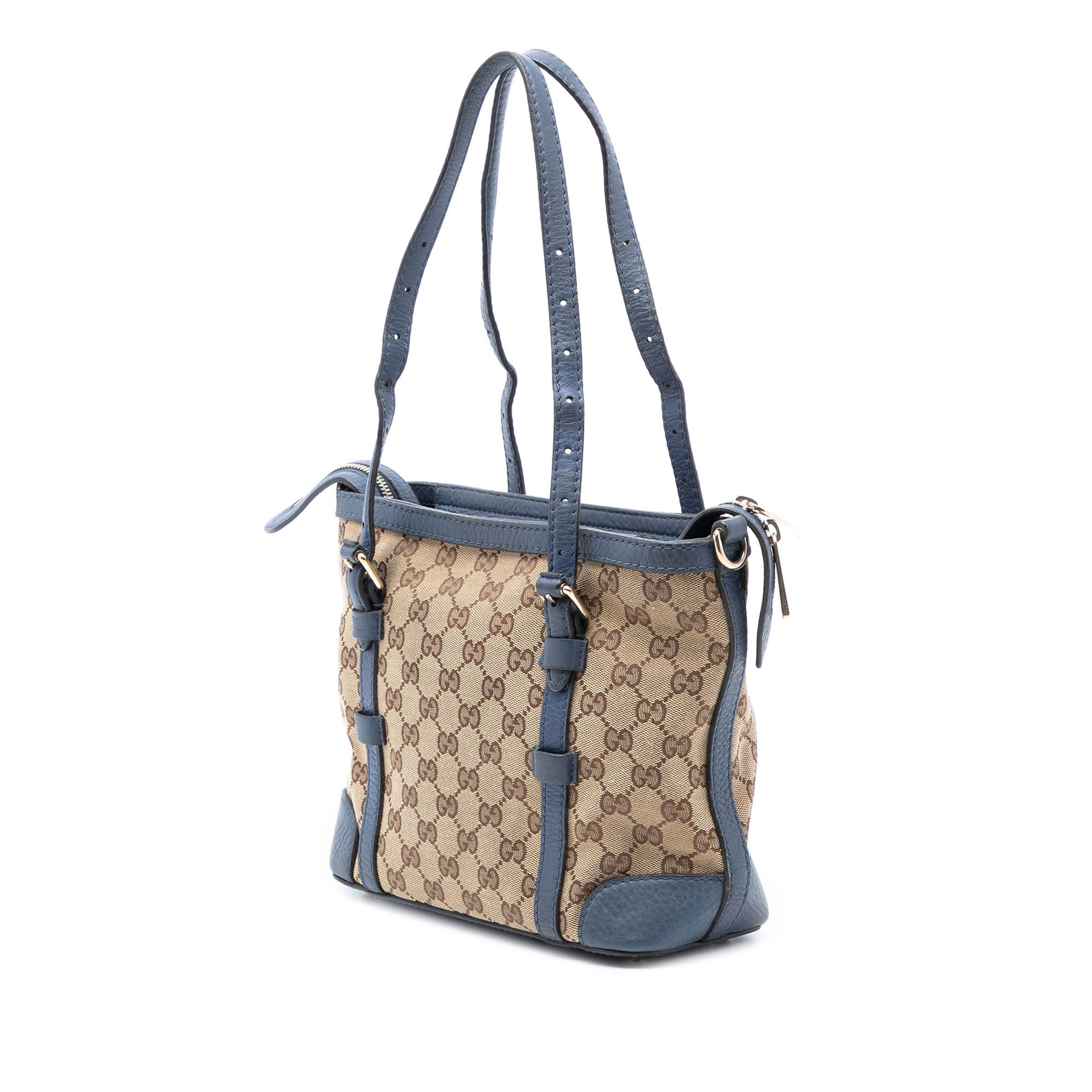 Gucci Gg Canvas Satchel, från Luxclusif, i färgen blå. Klicka för att öppna bilden i stort format