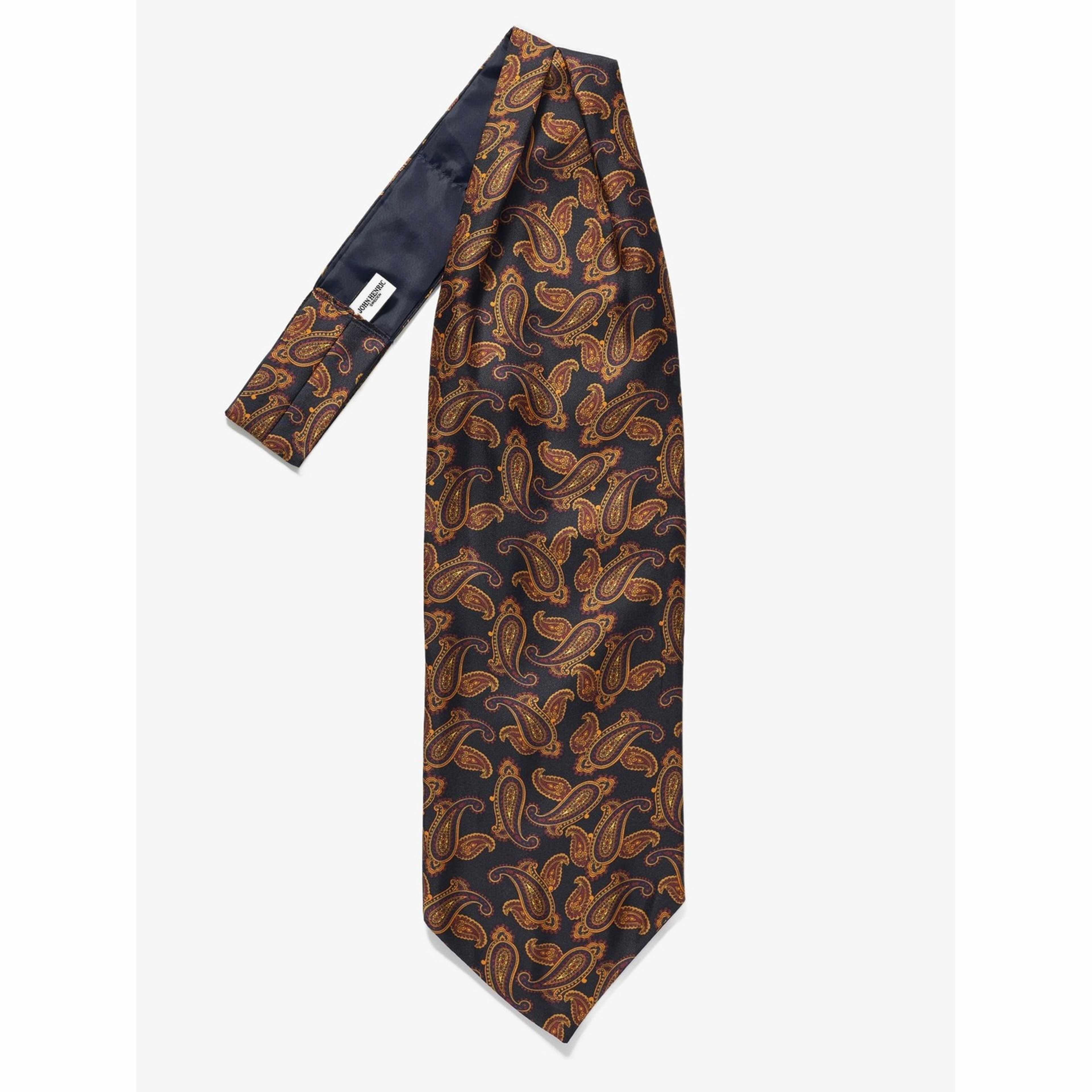 Silk Single Pointed Ascot Paisley