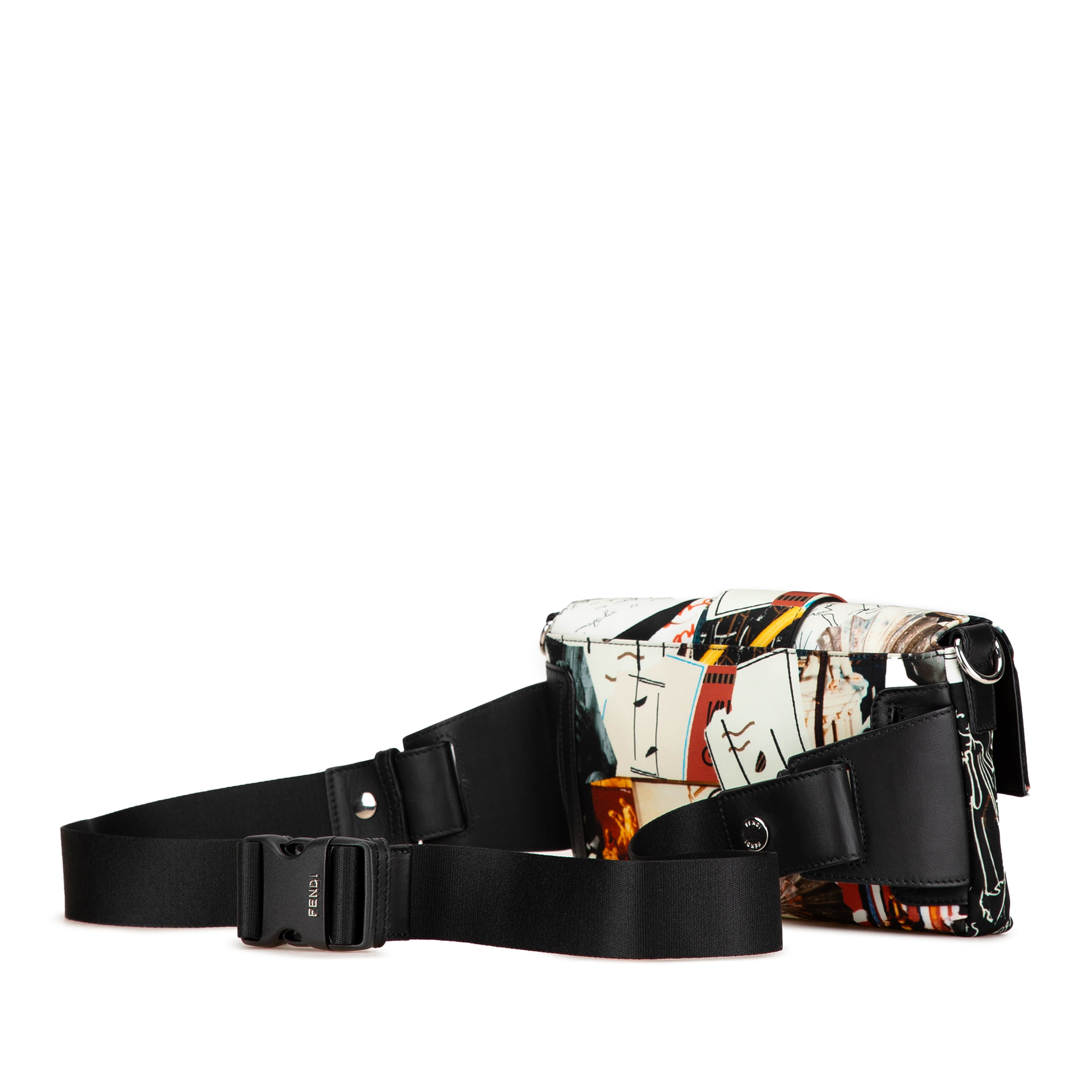 Fendi Nylon Karl Kollage Convertible Belt Baguette