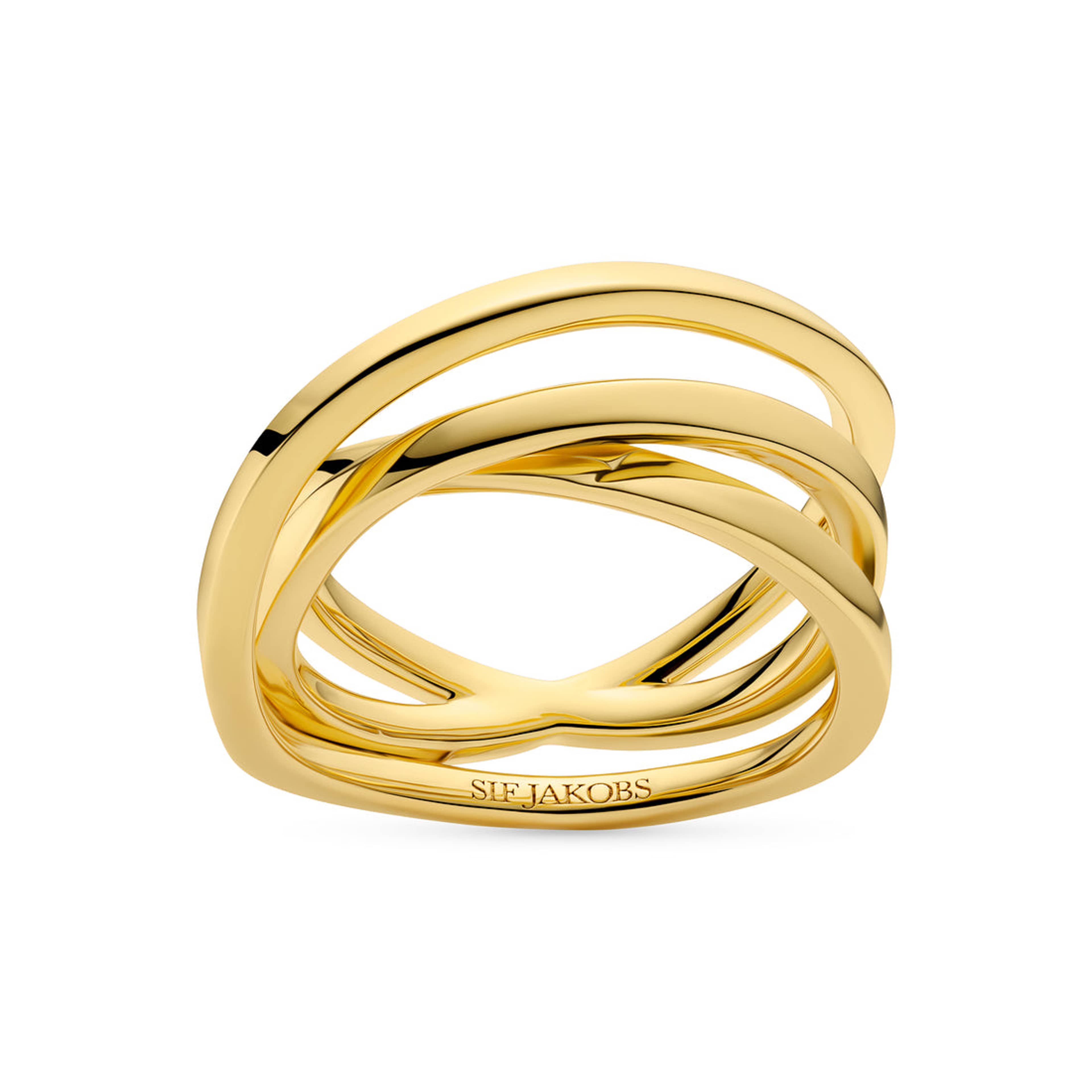 Ring Spirale Pianura, från Sif Jakobs Jewellery, i färgen gold.