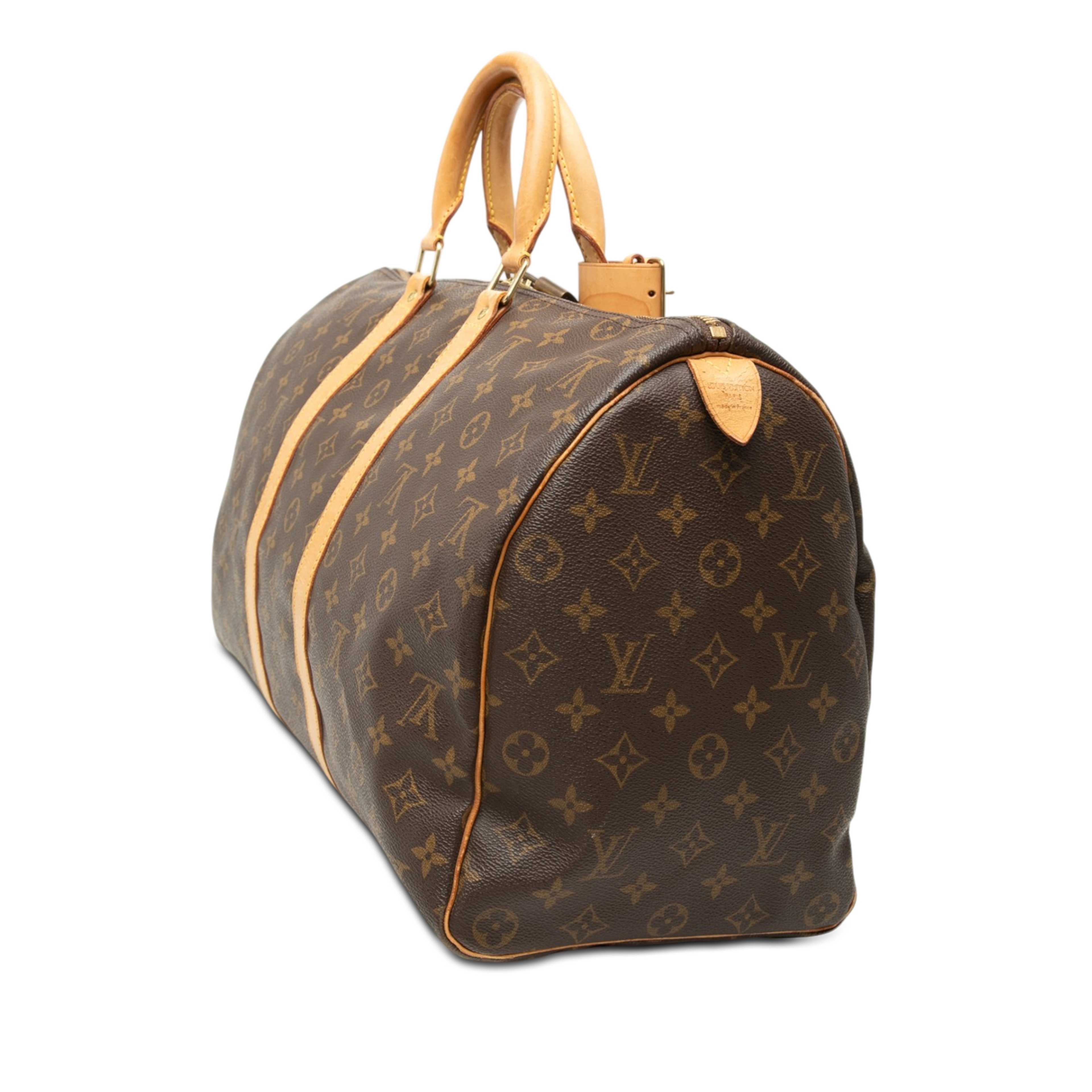 Louis Vuitton Monogram Keepall 45, från Luxclusif, i färgen brown. Klicka för att öppna bilden i stort format