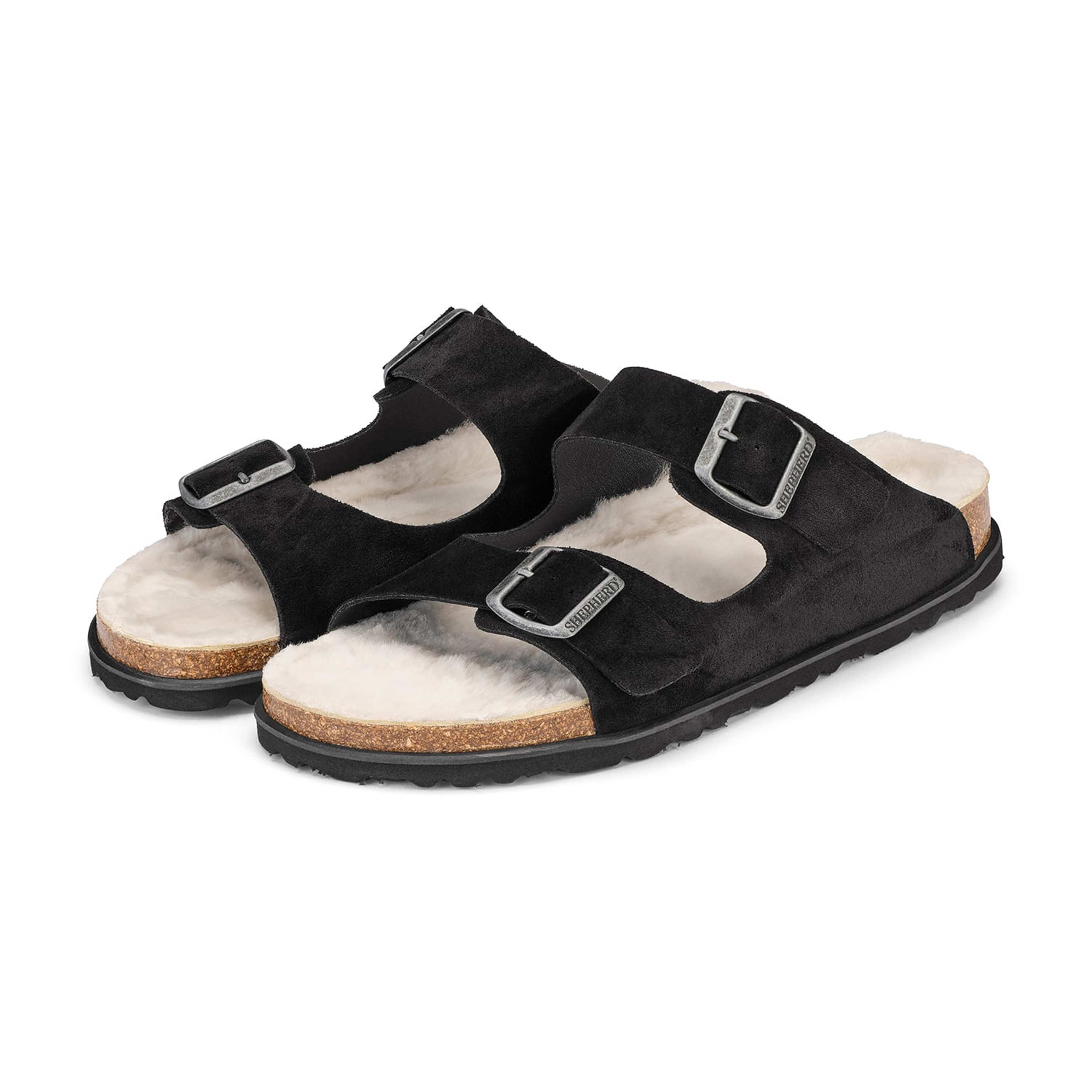 Bilbao Sandaler, från Shepherd, i färgen black suede. Klicka för att öppna bilden i stort format