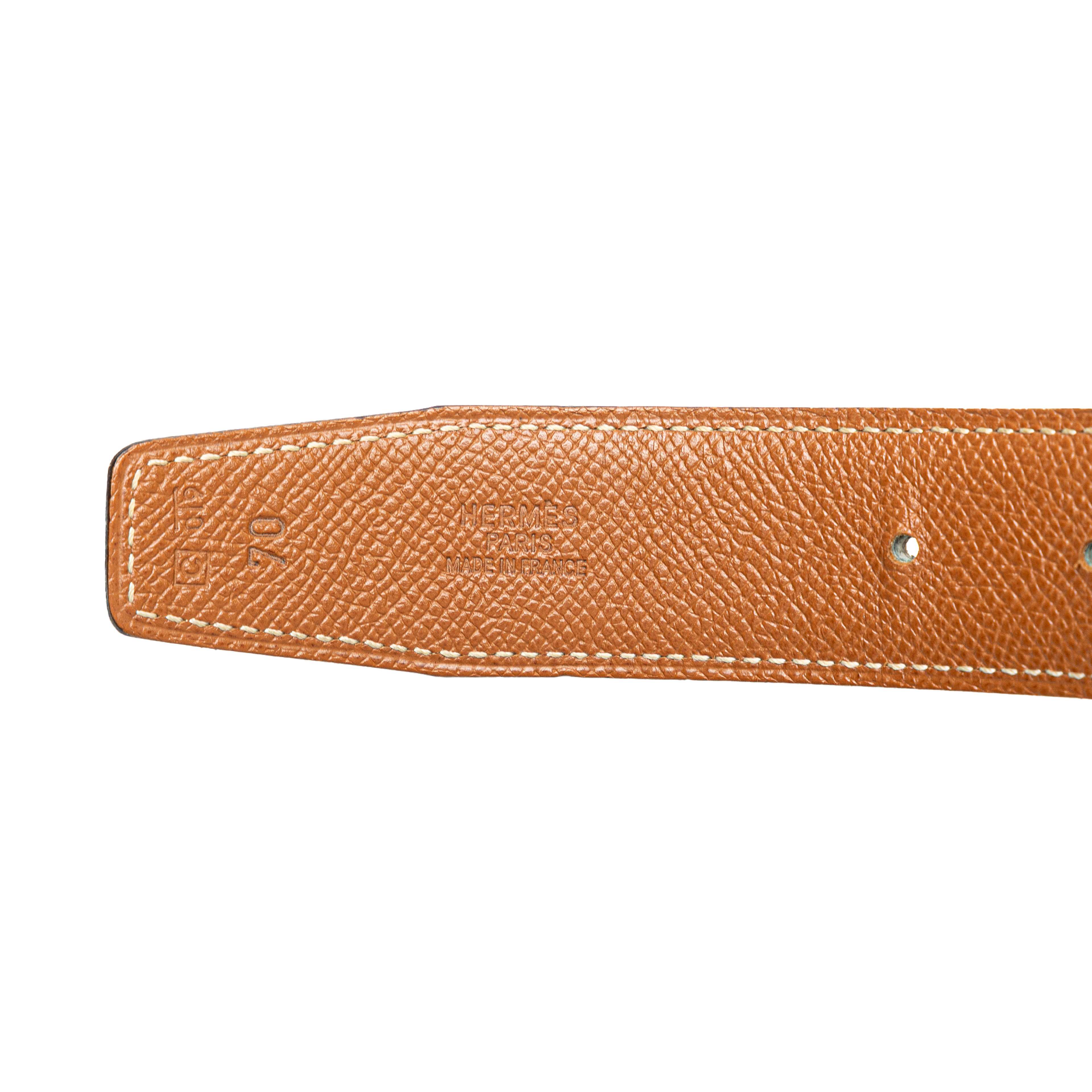 Hermès Epsom And Swift Constance H Reversible Belt, från Luxclusif, i färgen black. Klicka för att öppna bilden i stort format