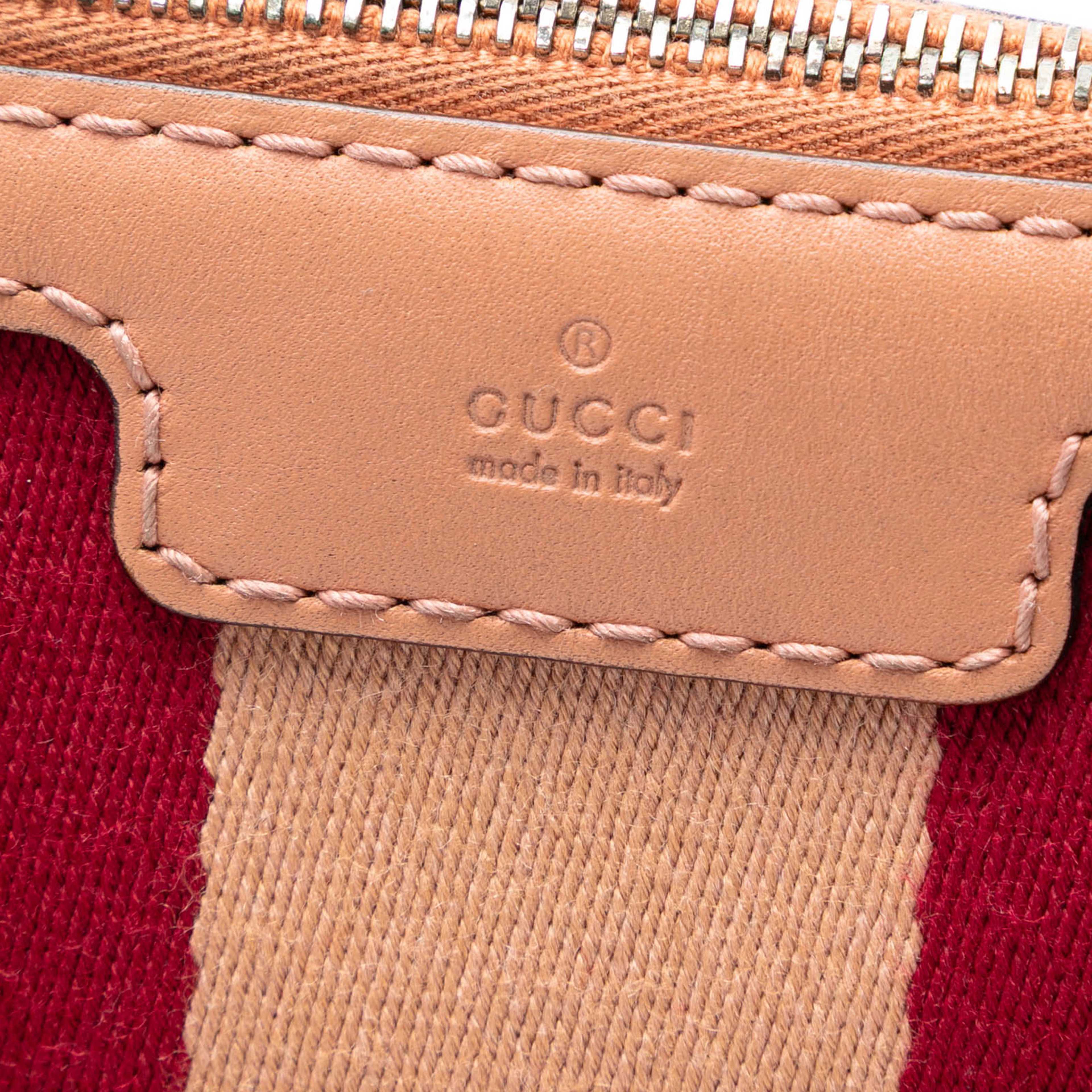 Gucci Medium Gg Canvas Web Joy Boston Bag, från Luxclusif, i färgen beige. Klicka för att öppna bilden i stort format