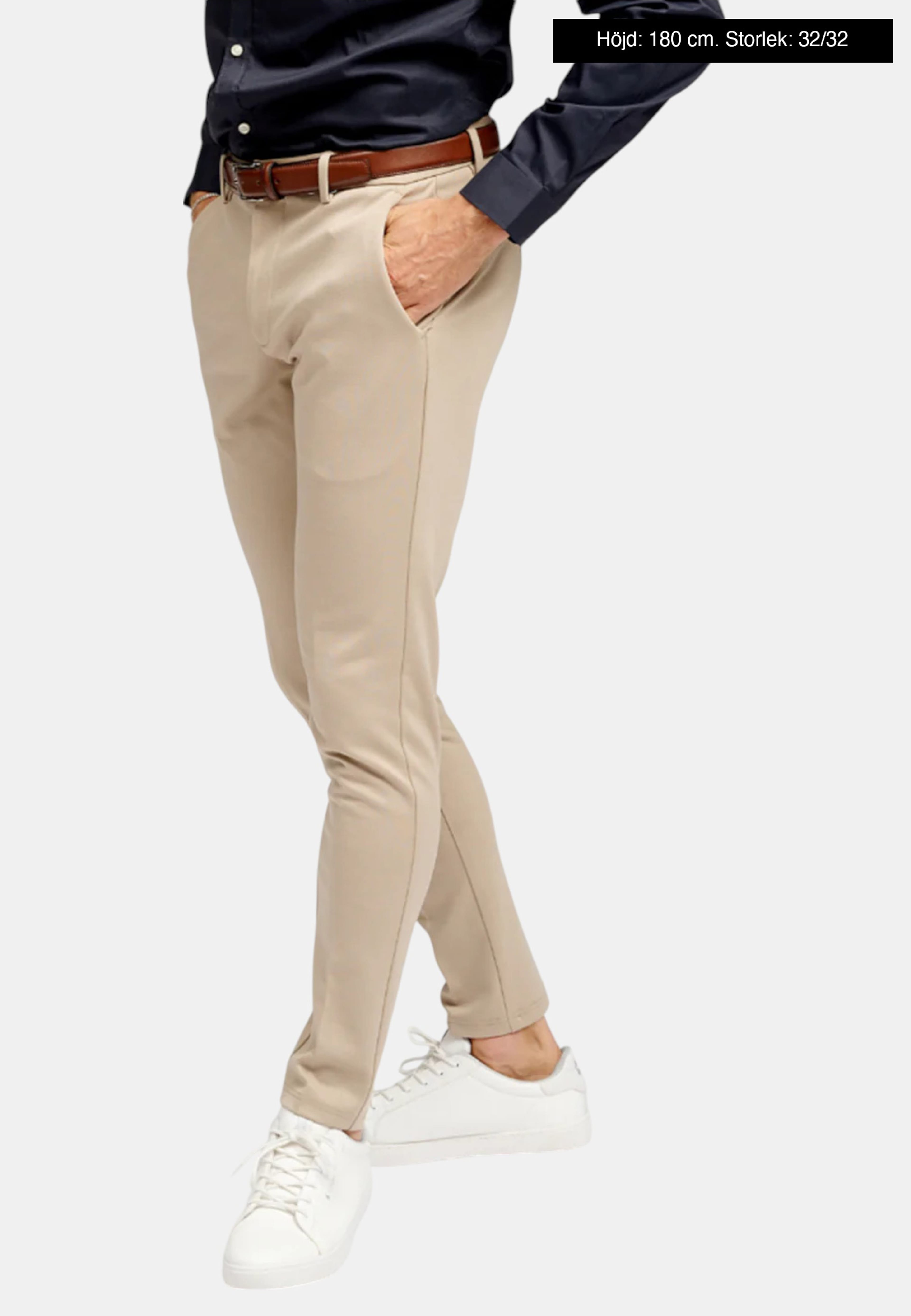 The Original Performance Pants, från TeeShoppen, i färgen sand beige. Klicka för att öppna bilden i stort format