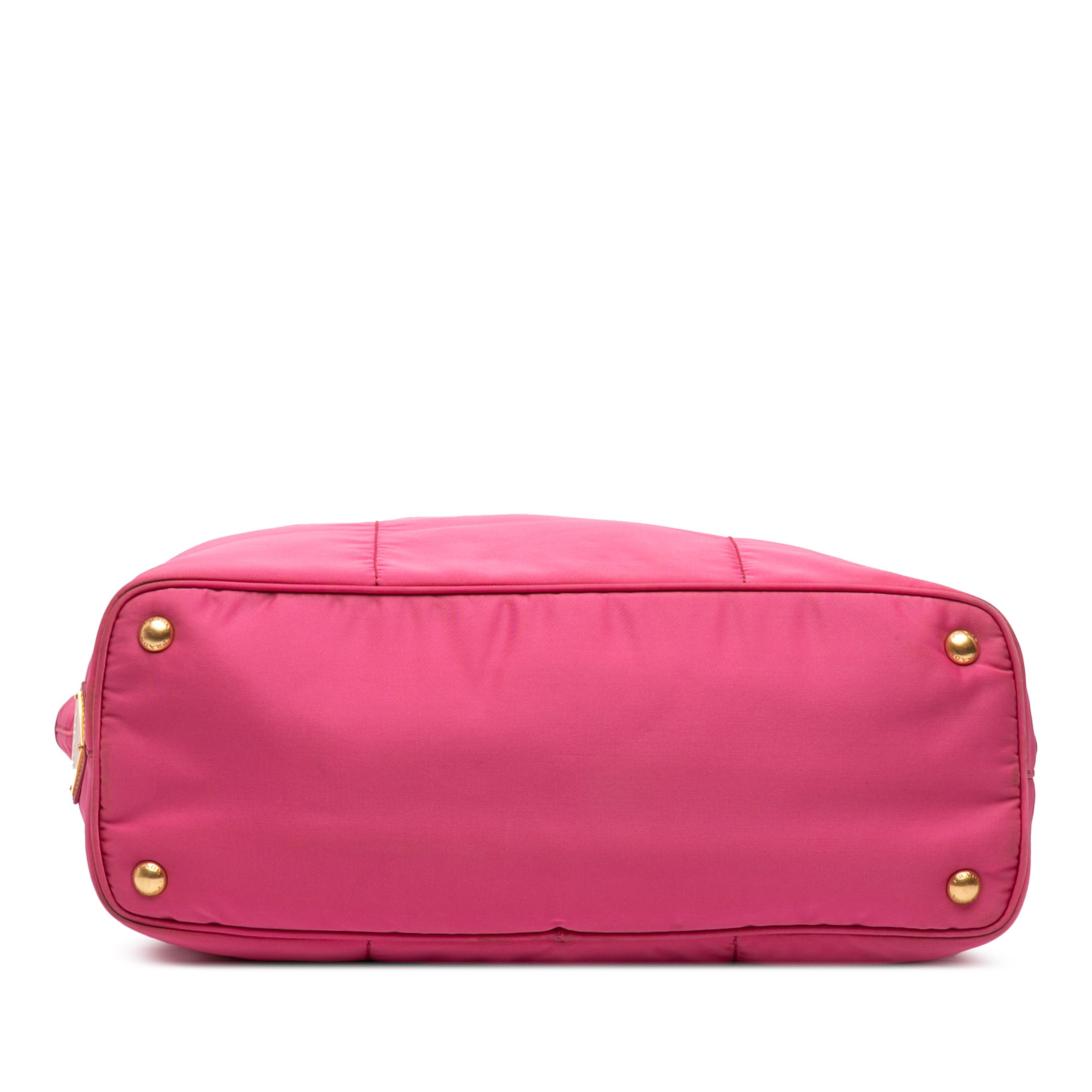 Prada Tessuto Canapa Logo Tote, från Luxclusif, i färgen pink. Klicka för att öppna bilden i stort format