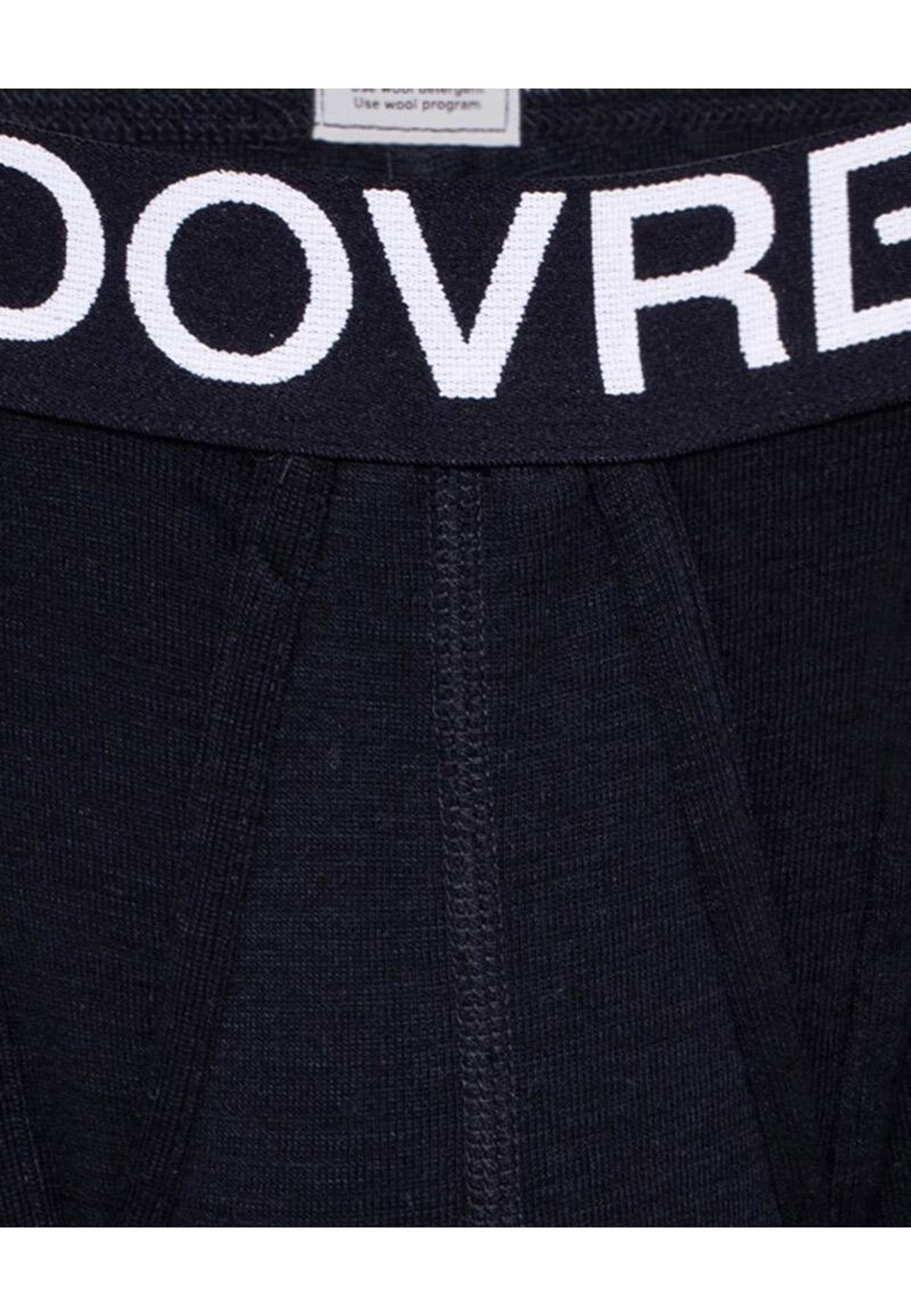 Boxershorts Med Gylf, 100% Merinoull, Svart
