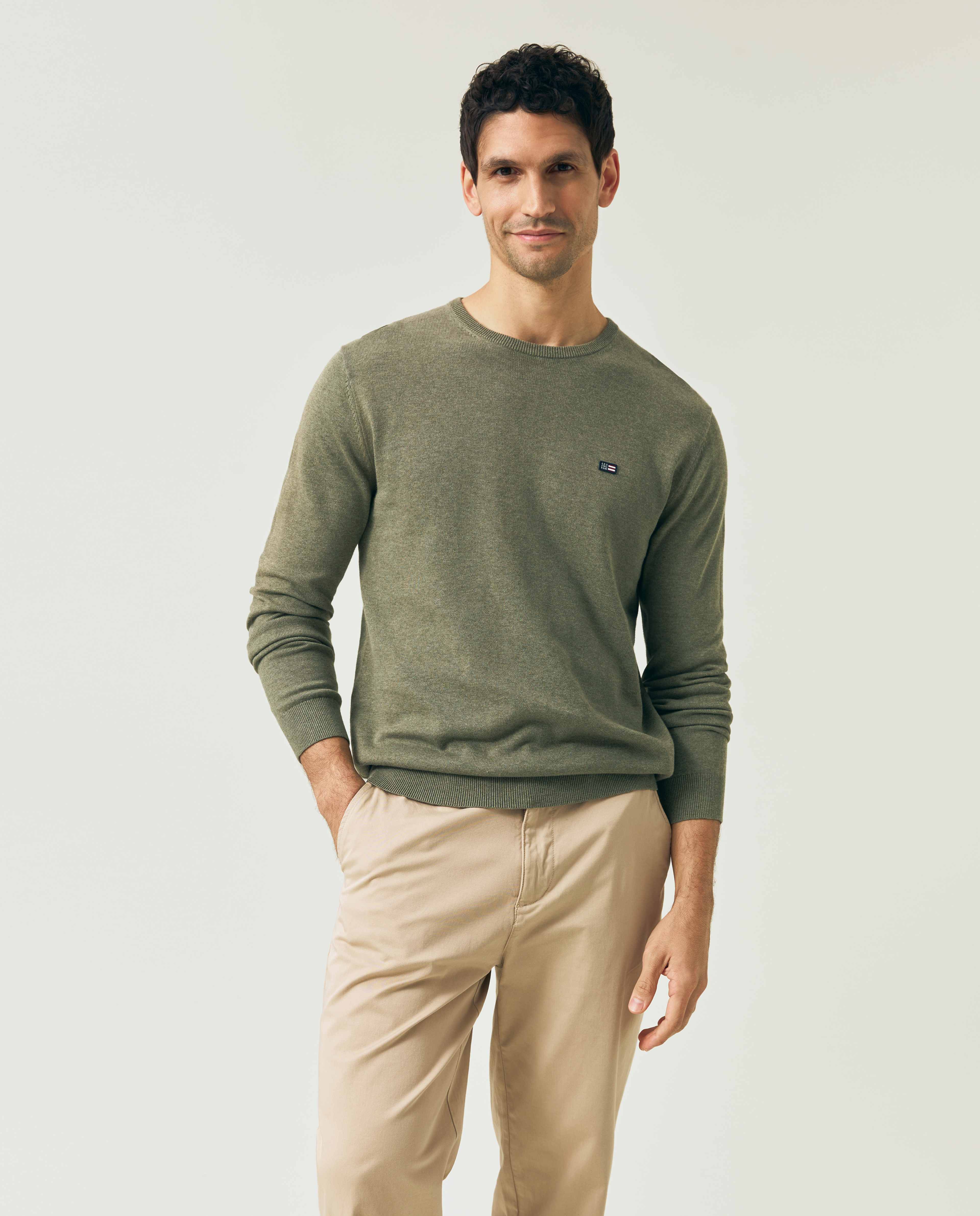 Cotton Crew Neck Sweater