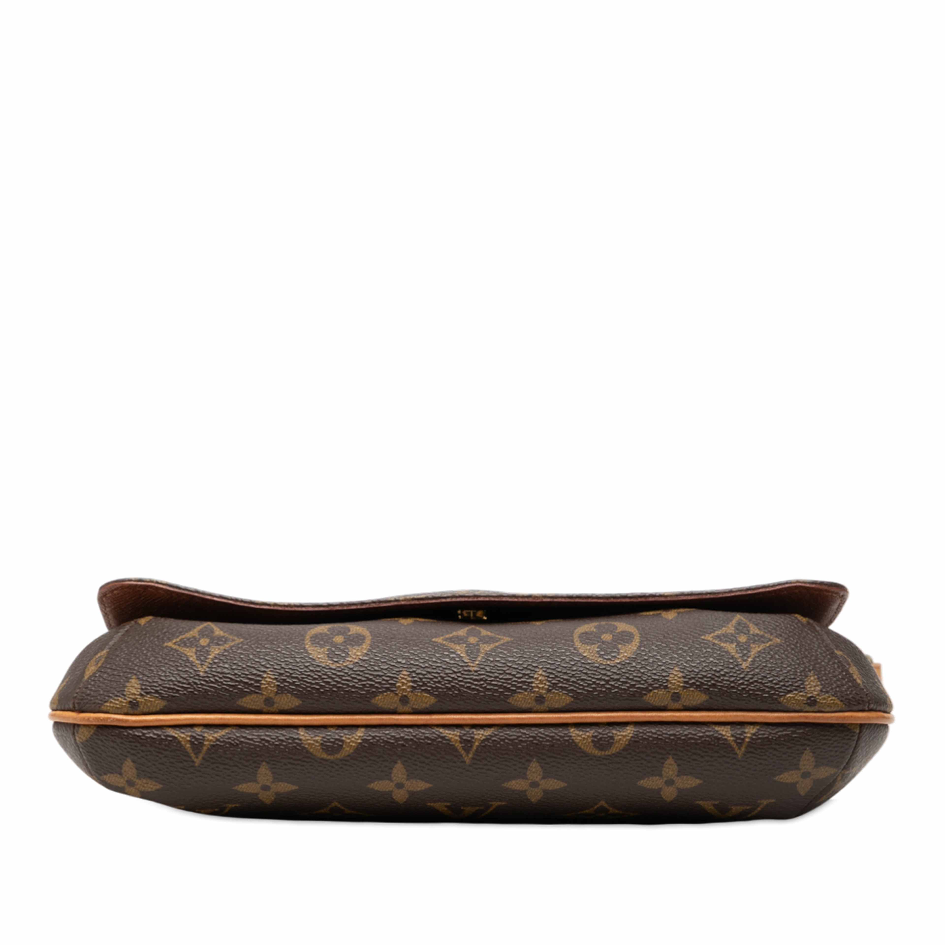 Louis Vuitton Monogram Musette Tango Short Strap, från Luxclusif, i färgen brown. Klicka för att öppna bilden i stort format