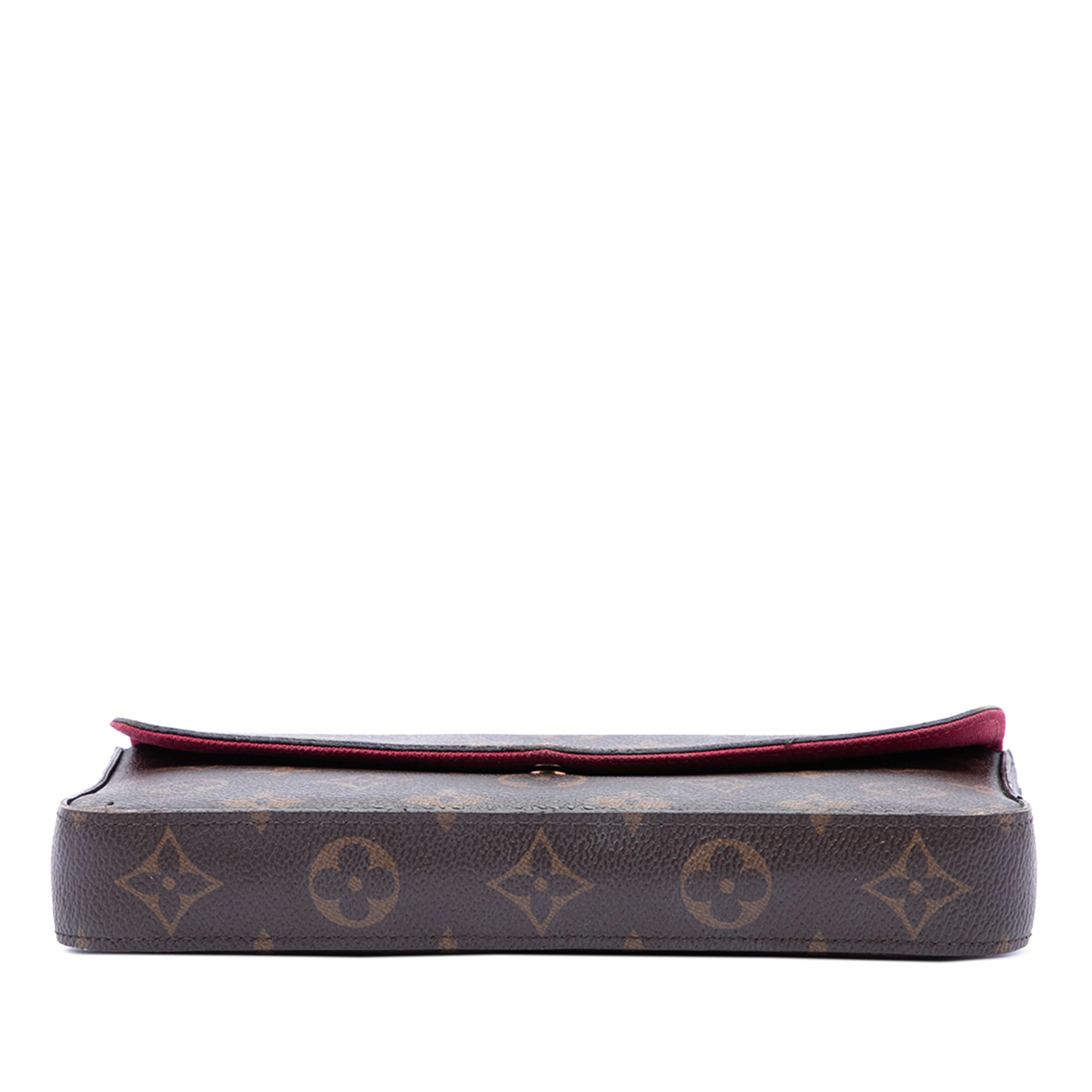 Louis Vuitton Monogram Pochette Felicie, från Luxclusif, i färgen brun. Klicka för att öppna bilden i stort format