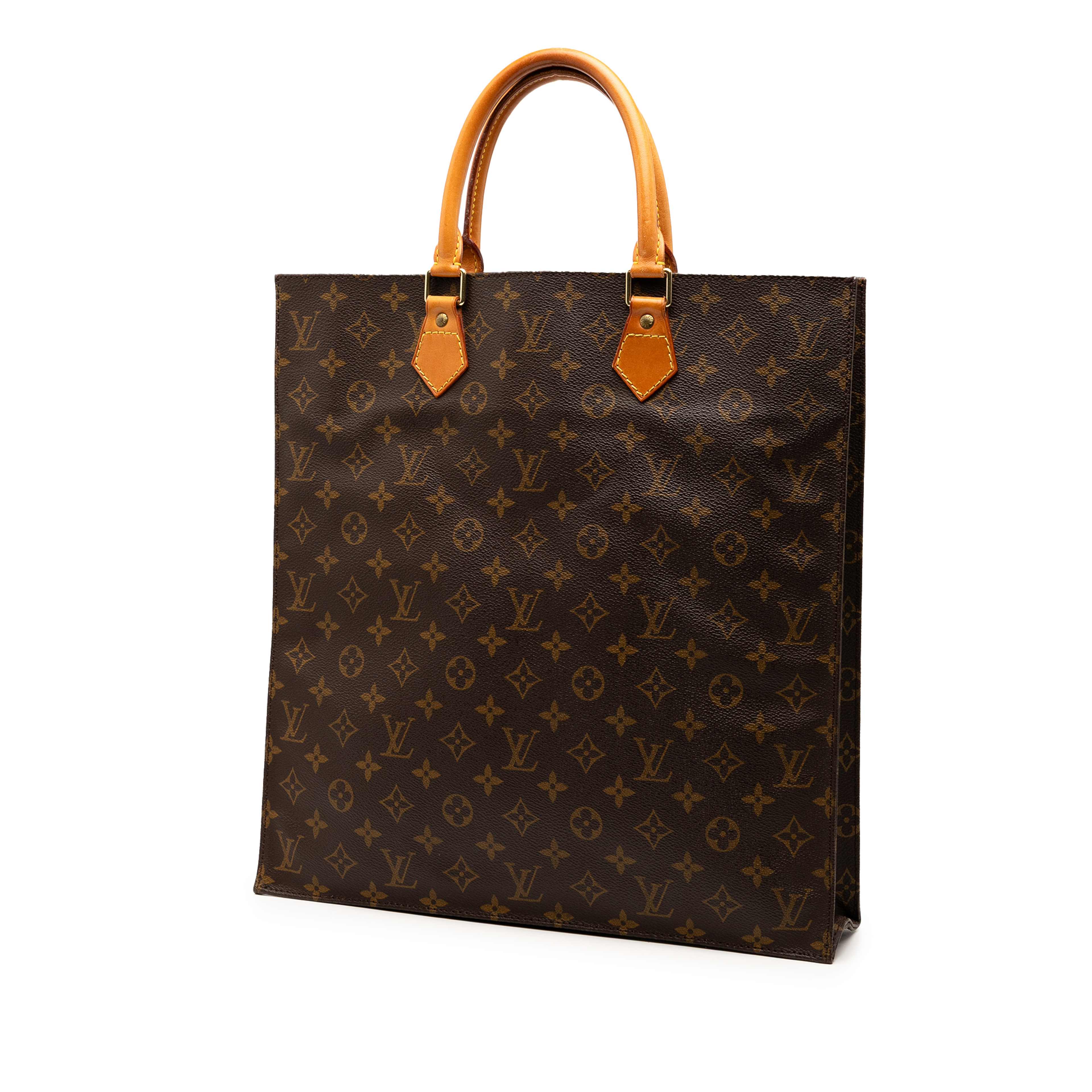 Louis Vuitton Monogram Sac Plat, från Luxclusif, i färgen brown. Klicka för att öppna bilden i stort format
