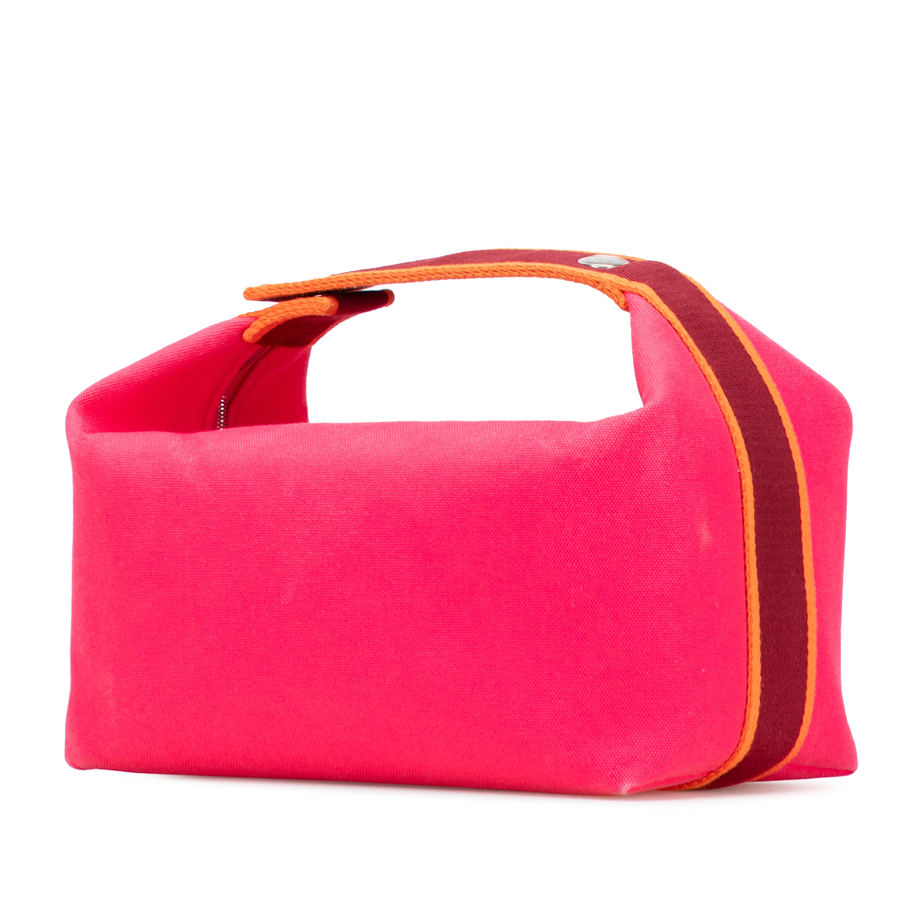 Hermès Large Canvas Bride A Brac, från Luxclusif, i färgen dark pink. Klicka för att öppna bilden i stort format