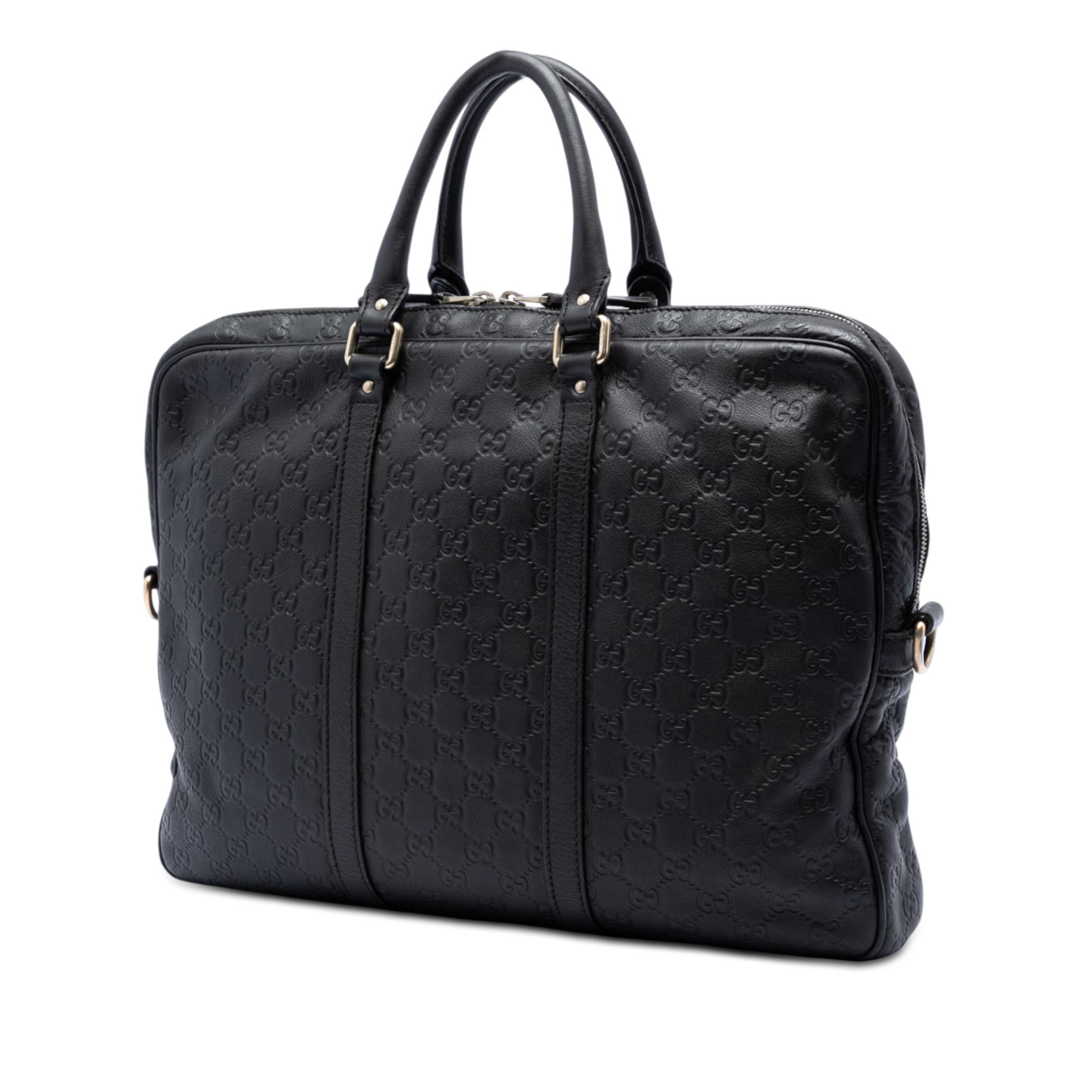 Gucci Guccissima Business Bag, från Luxclusif, i färgen dark brown. Klicka för att öppna bilden i stort format