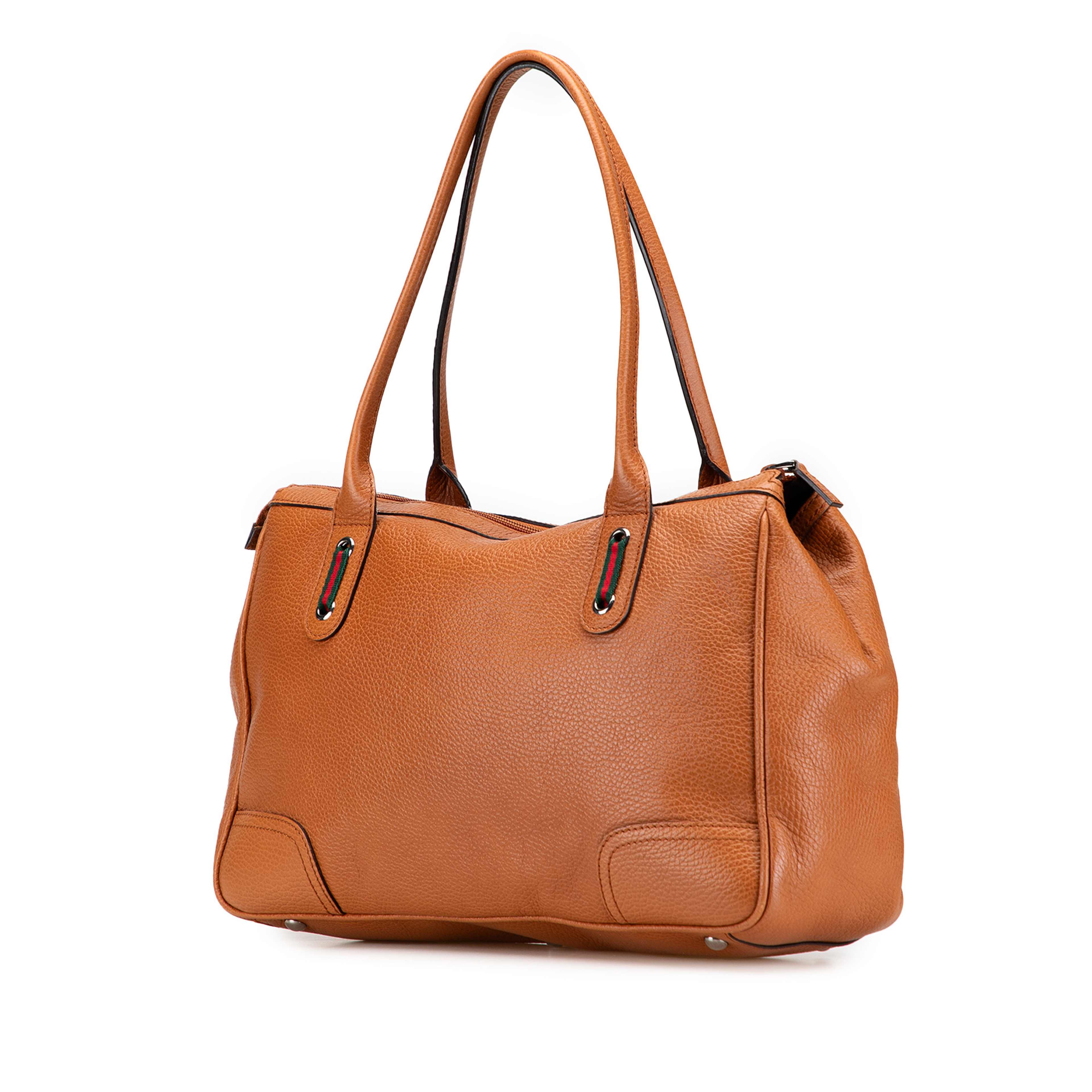 Gucci Leather Princy Tote, från Luxclusif, i färgen light brown. Klicka för att öppna bilden i stort format