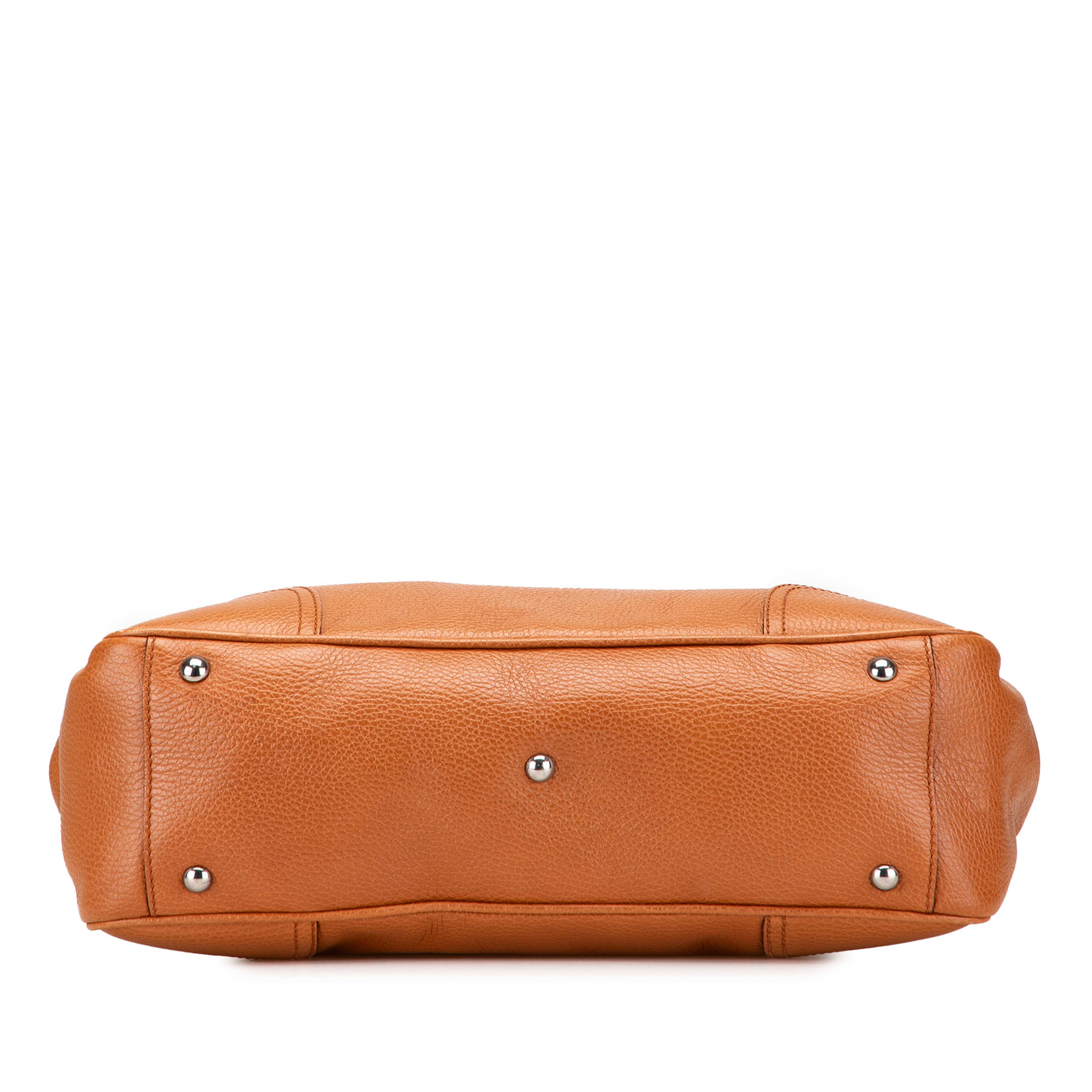 Gucci Leather Princy Tote, från Luxclusif, i färgen light brown. Klicka för att öppna bilden i stort format