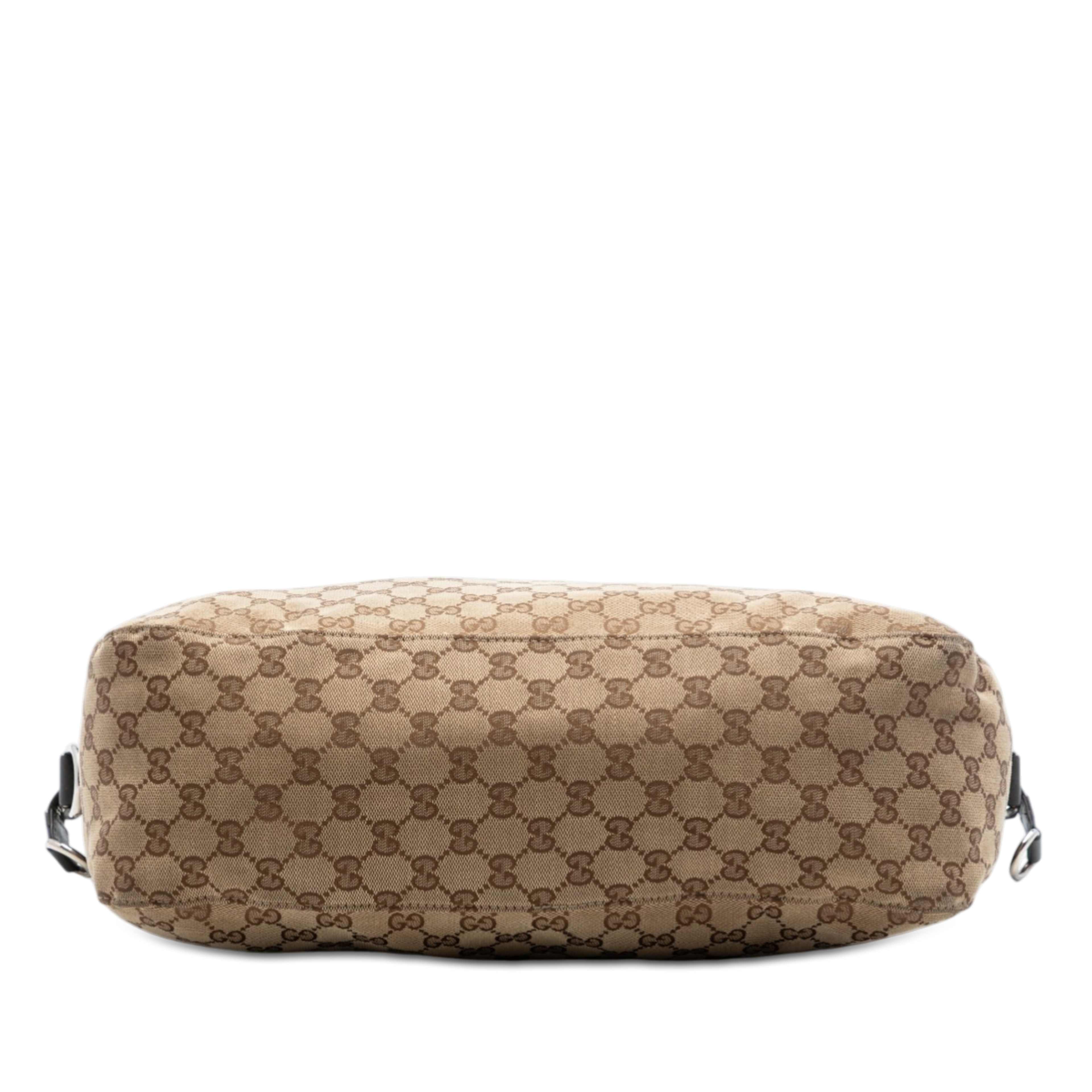 Gucci Large Gg Canvas Icon Bit Satchel, från Luxclusif, i färgen beige. Klicka för att öppna bilden i stort format