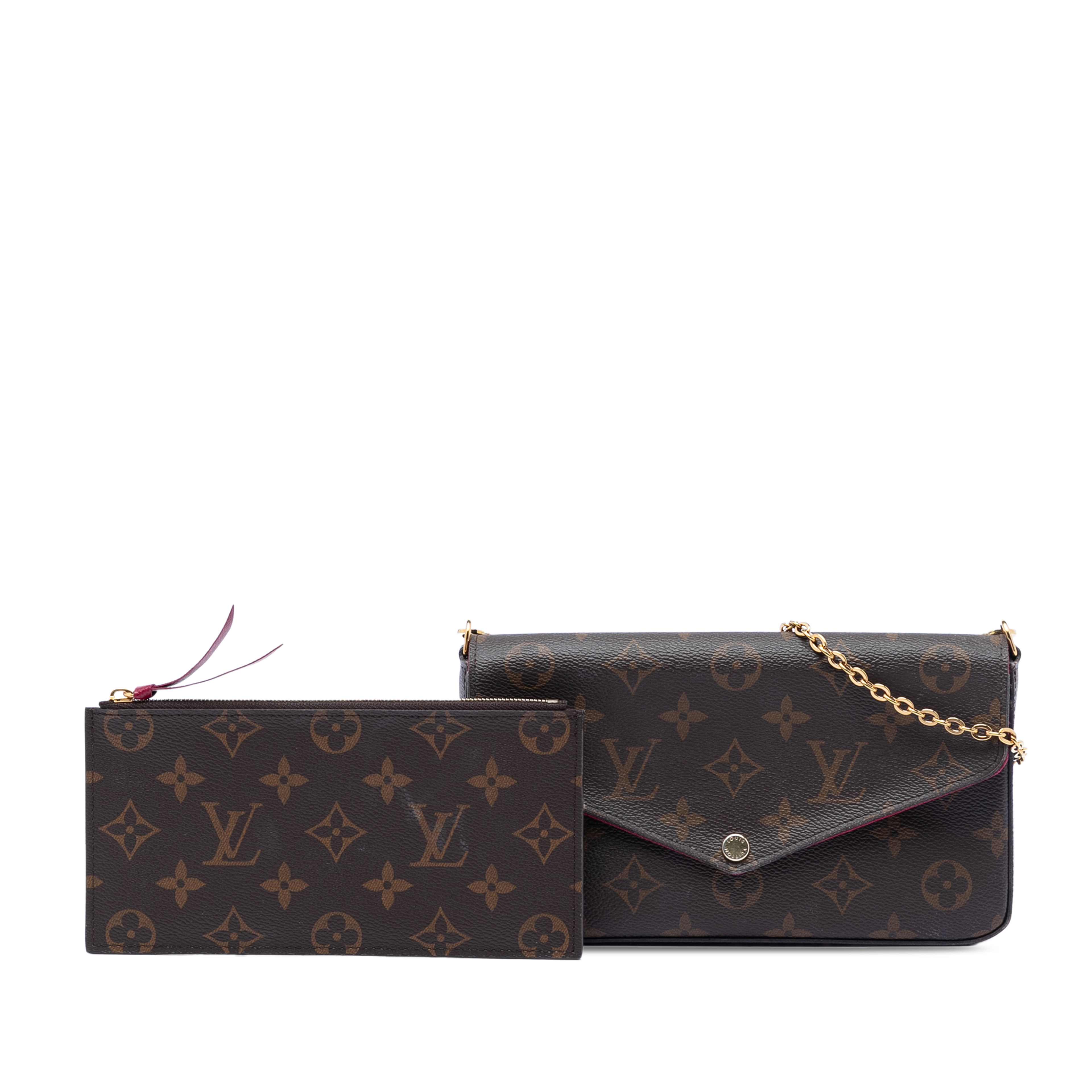 Louis Vuitton Monogram Pochette Felicie, från Luxclusif, i färgen brun. Klicka för att öppna bilden i stort format