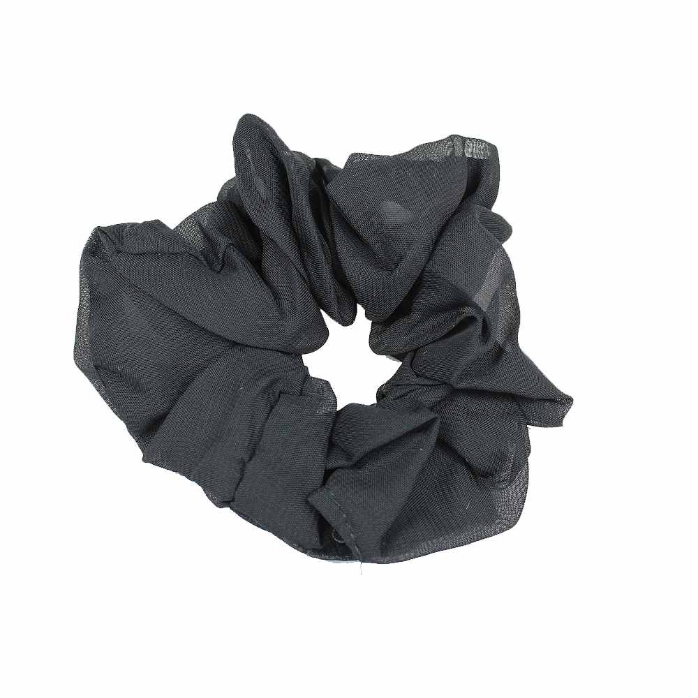 Hårscrunchie chiffong, från Complement, i färgen black.