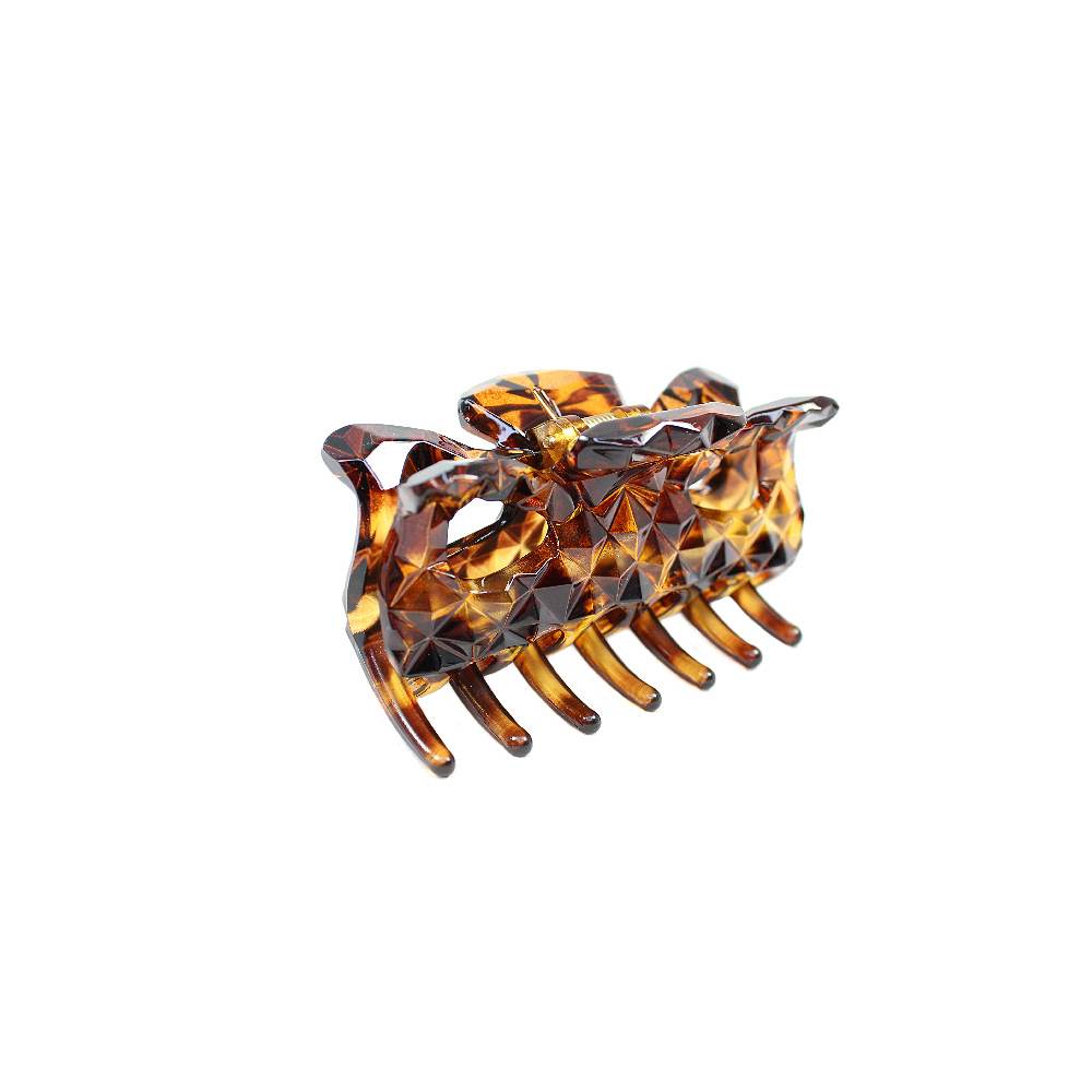 Diamantslipad Hårklämma 9 Cm, från Complement, i färgen transperant brown.