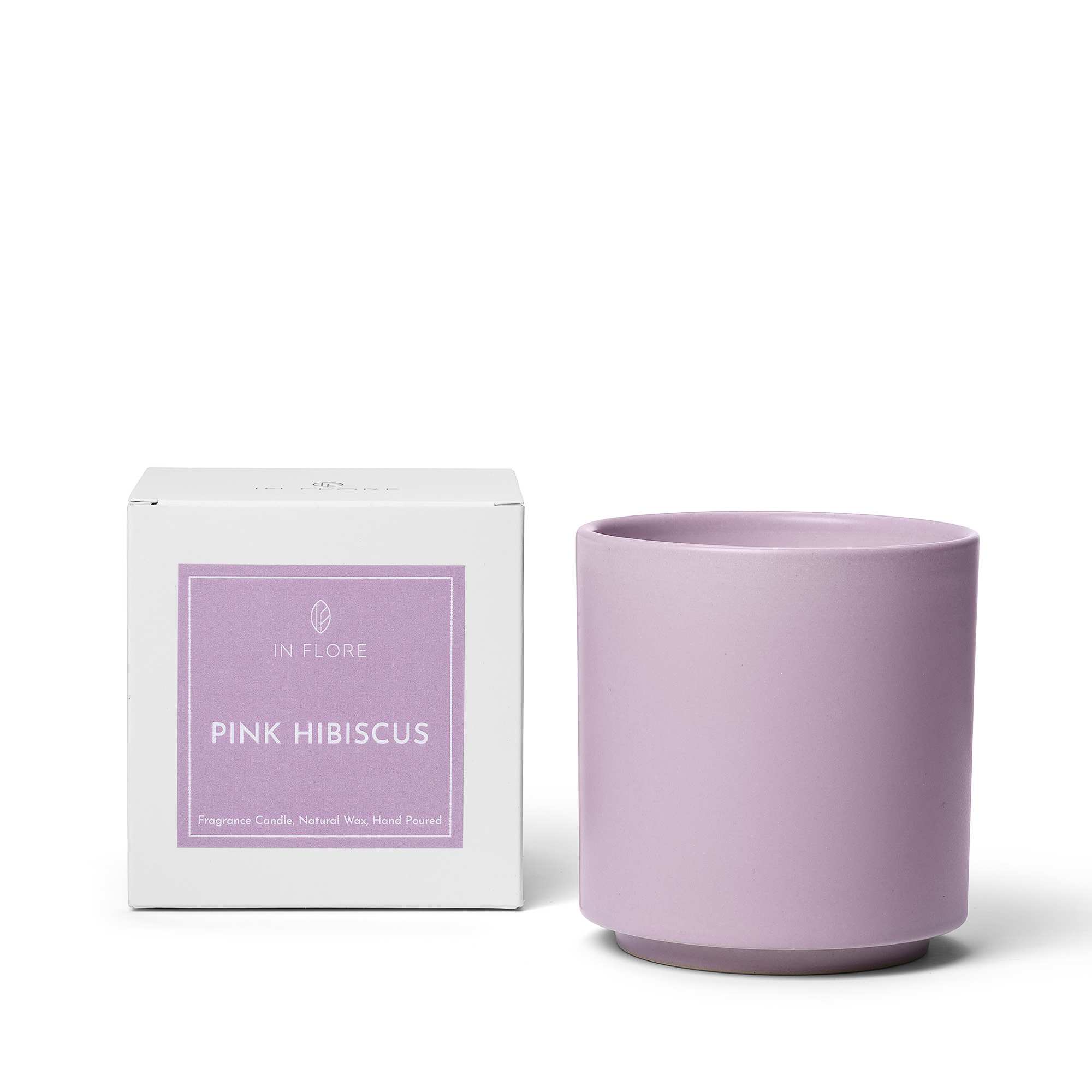 Estrid Doftljus, Vit, från In Flore, i färgen pomegranate hibiscus.