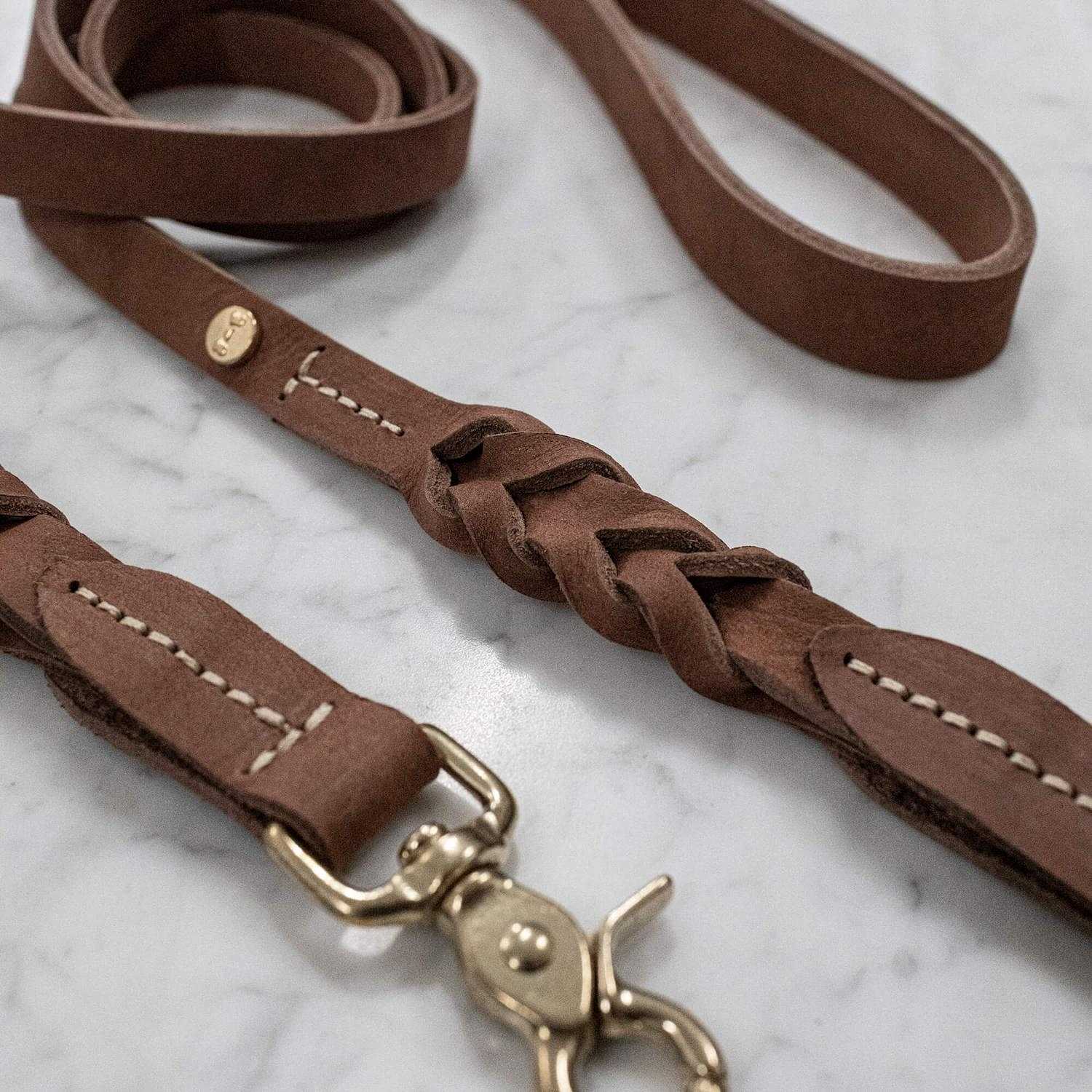 Hundkoppel Stockholm Läder Hazel 155 Cm - Denjo Dogs, från Denjo Dogs, i färgen hazel.