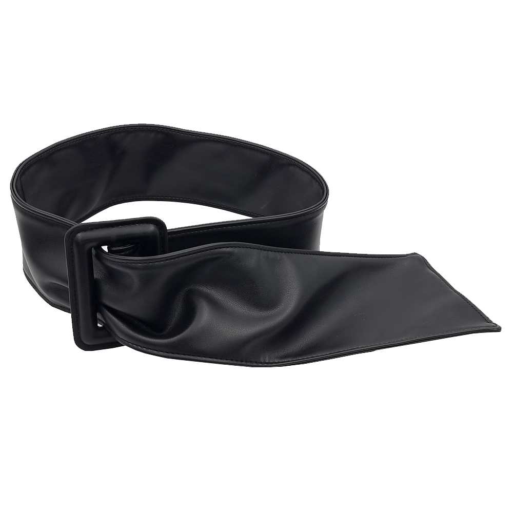 Brett Skärp 9 Cm I Mjukt Imitationsläder, från Complement, i färgen black.