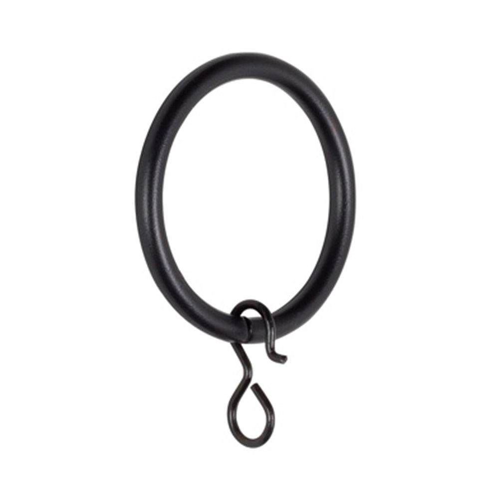 Gardinring, Ø19 mm, 10-pack, från Kirsch, i färgen Black.