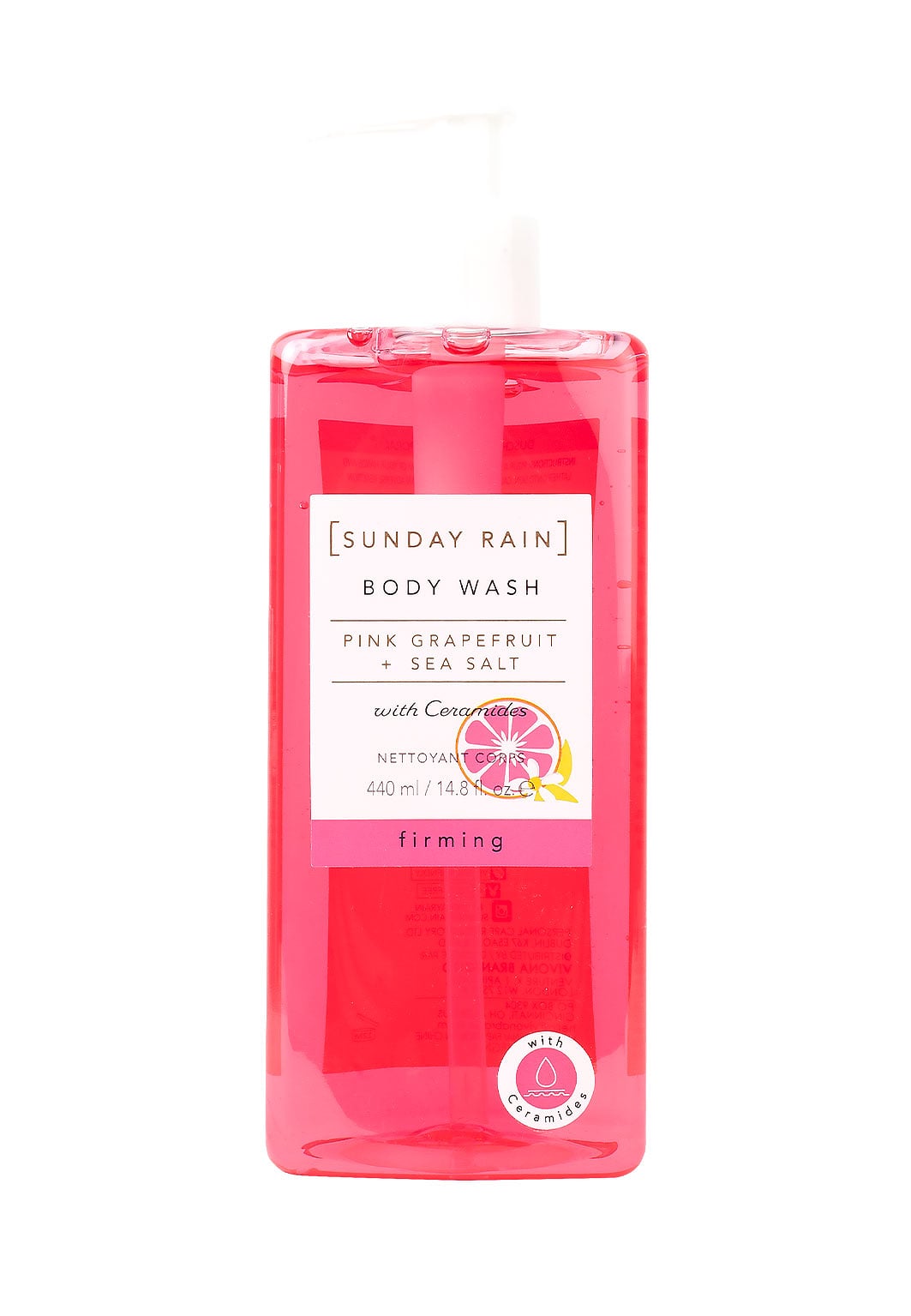 Pink Grapefruit & Sea Salt Body Wash, från Sunday Rain.