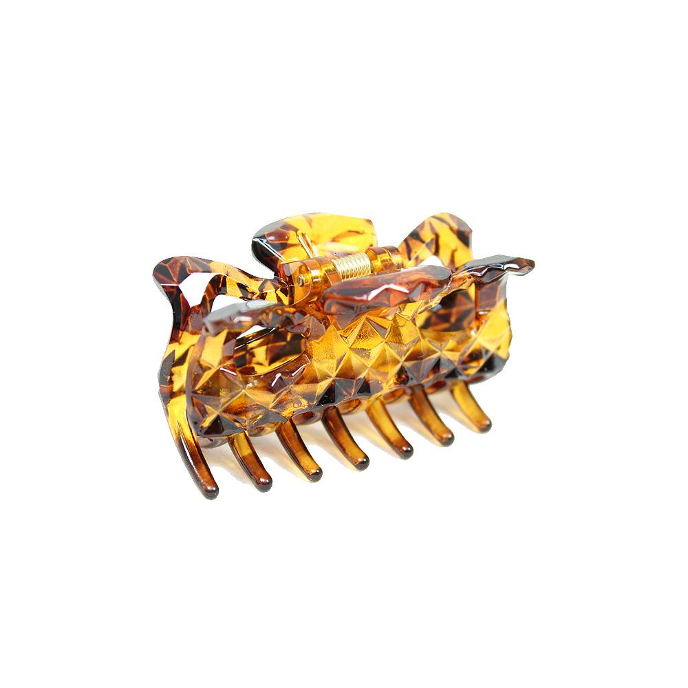 Diamantslipad Hårklämma 6 cm, från Complement, i färgen transperant brown.