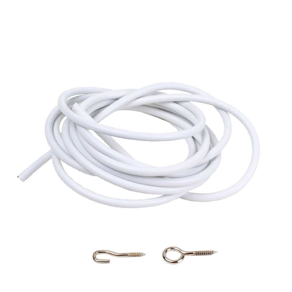 Gardinspiral med krok och ögla, 2 m, från Kirsch, i färgen White.