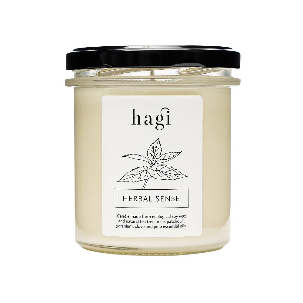Herbal Sense Soy Candle, från Hagi, i färgen vitt.