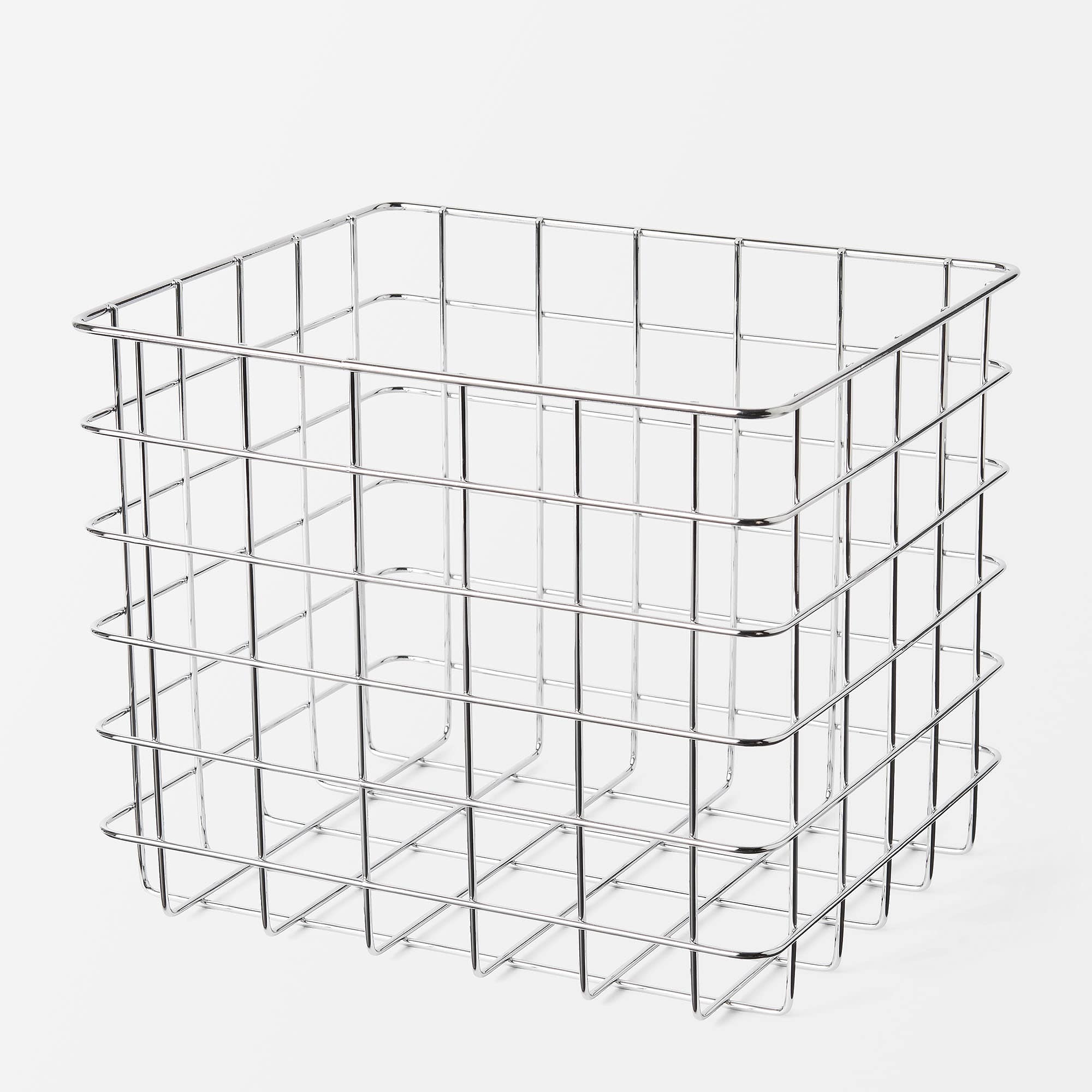 Förvaringskorg KOSTER 22x26 cm, från Åhléns Home, i färgen Rostfritt Stål.