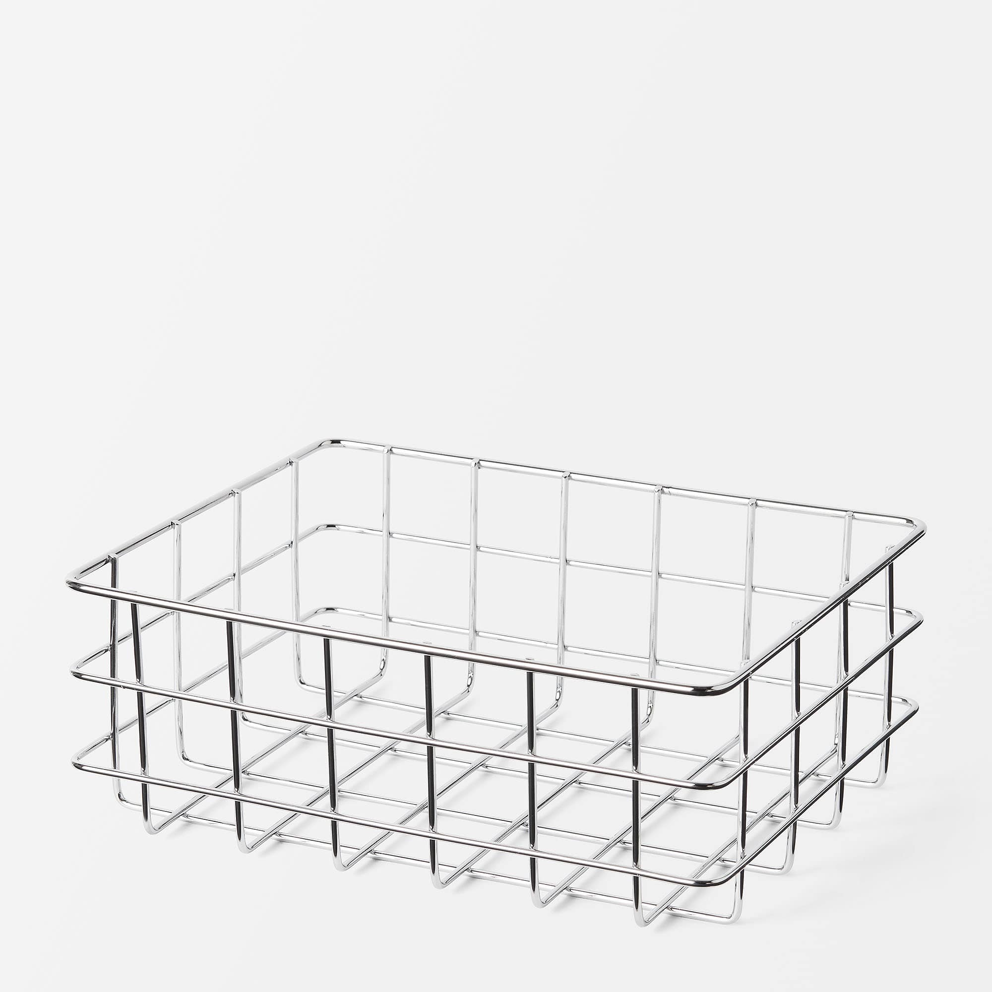 Förvaringskorg KOSTER 19x24 cm, från Åhléns Home, i färgen Rostfritt Stål.