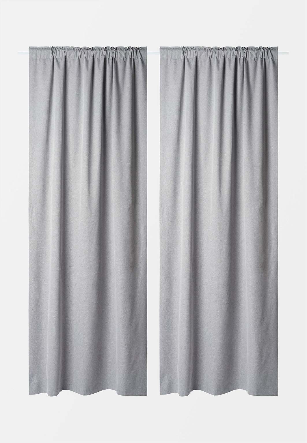 Mörkläggningsgardin INES 135x250 cm, 2-pack, från Åhléns Home, i färgen Grey.