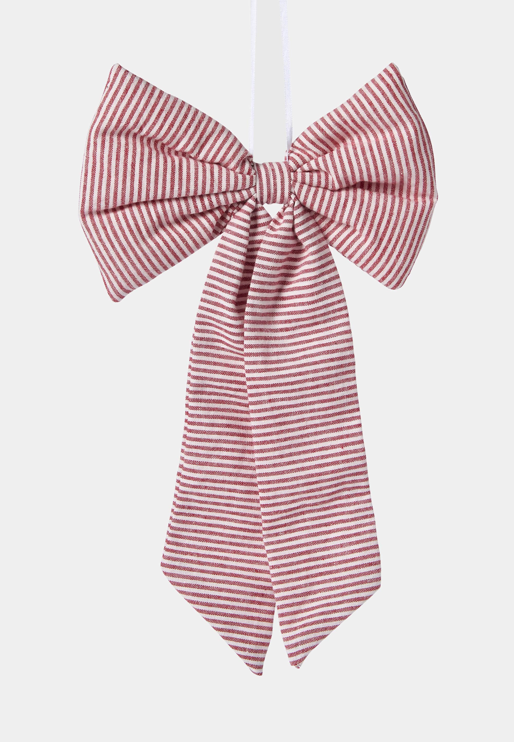 Randig rosett BOW 18x30 cm, från Åhléns Home, i färgen Off White/Red.