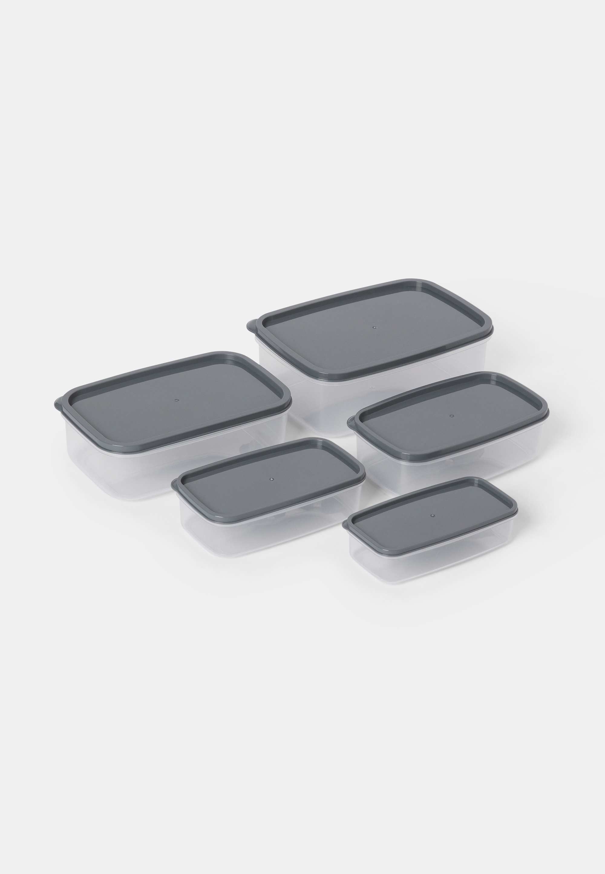 Matlåda med lock BISTRO, 5 delar, från Åhléns Home, i färgen Clear.