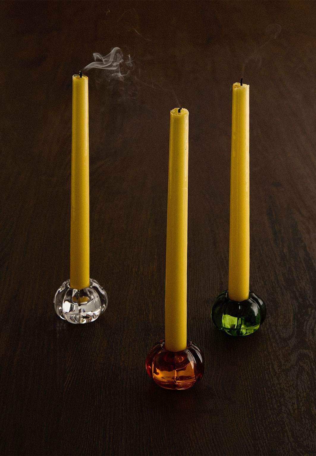 Ljuslykta PUMPKIN, 3-pack, från Åhléns Home, i färgen Mix.
