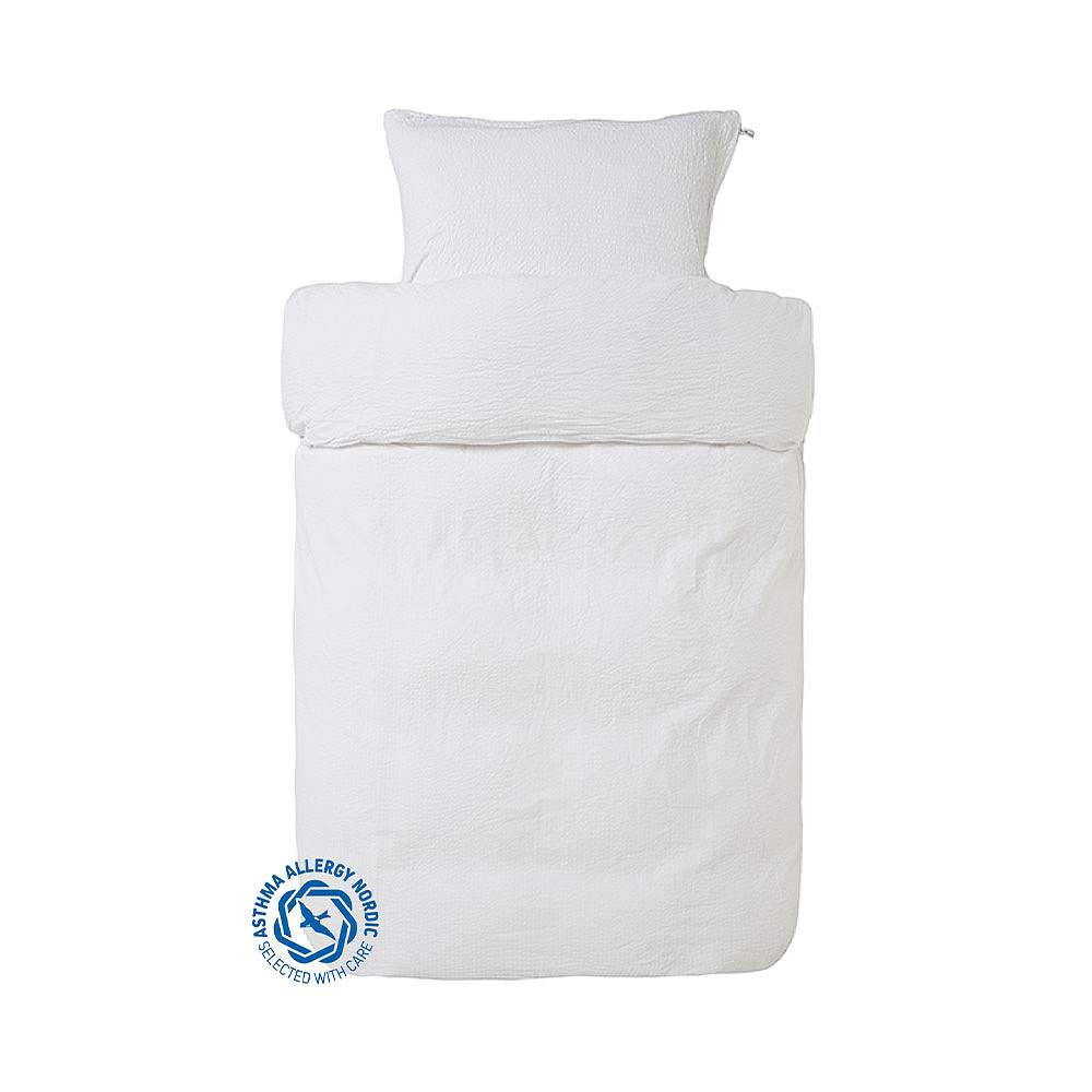 Bäddse Pure vävd krepp 220x220 cm, från Høie of Scandinavia, i färgen Vit.