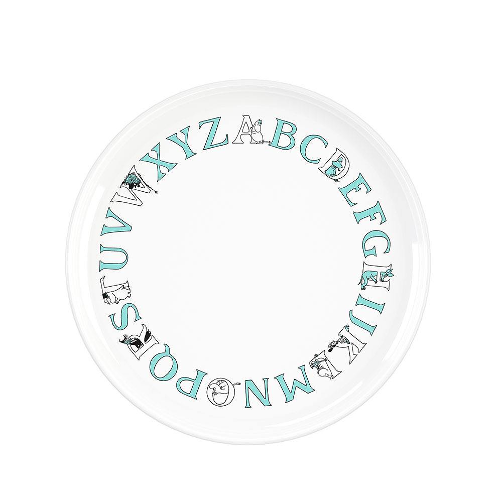 Mumin ABC tallrik Ø 20cm - Mumin turqouise, från Rig-tig, i färgen Moomin Turqouise.