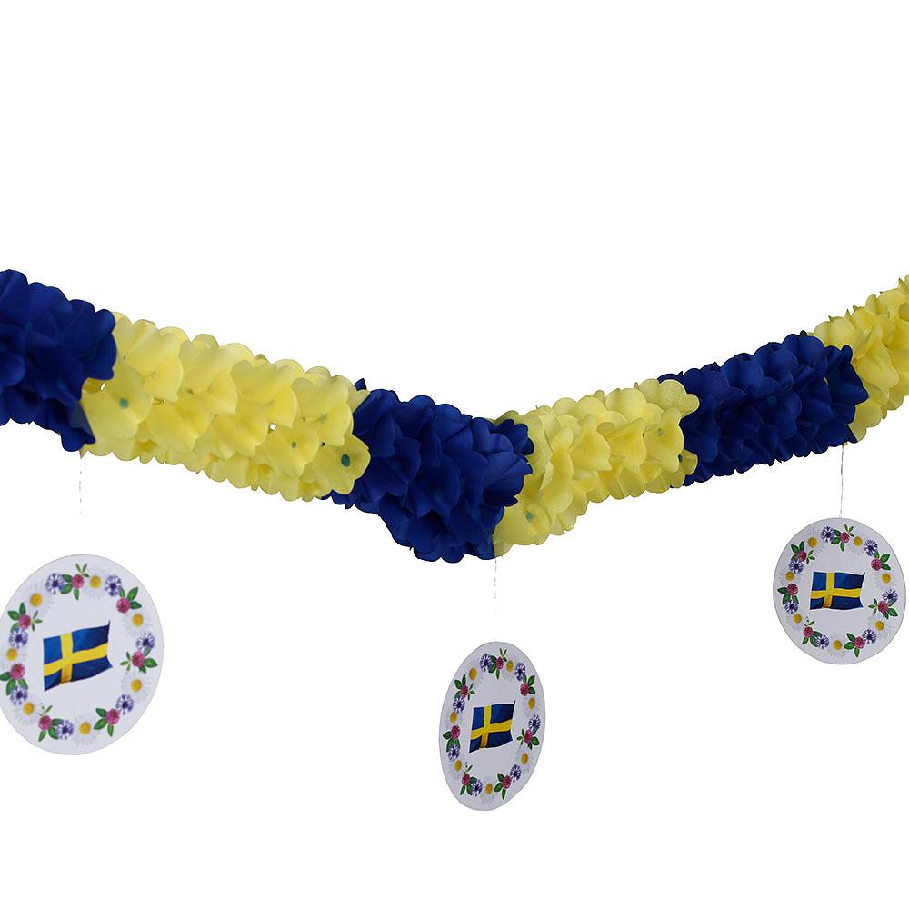 Girlang med blomsterkransar, från Hedlunds, i färgen Multicolor.